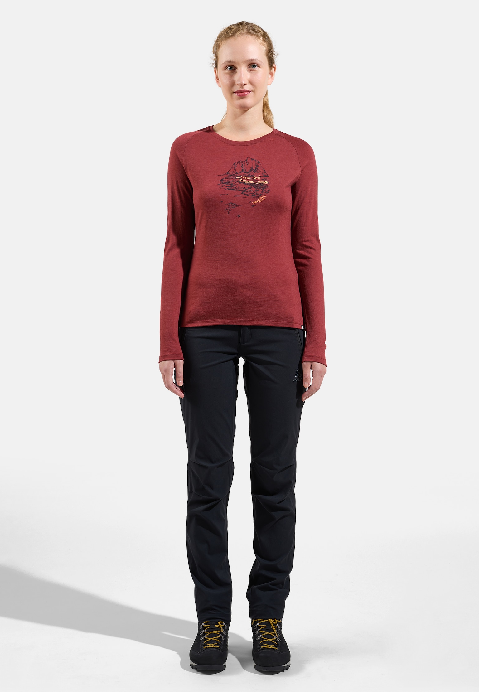 Ascent 365 Merino 200 Langarmshirt mit Norwegen-Motiv