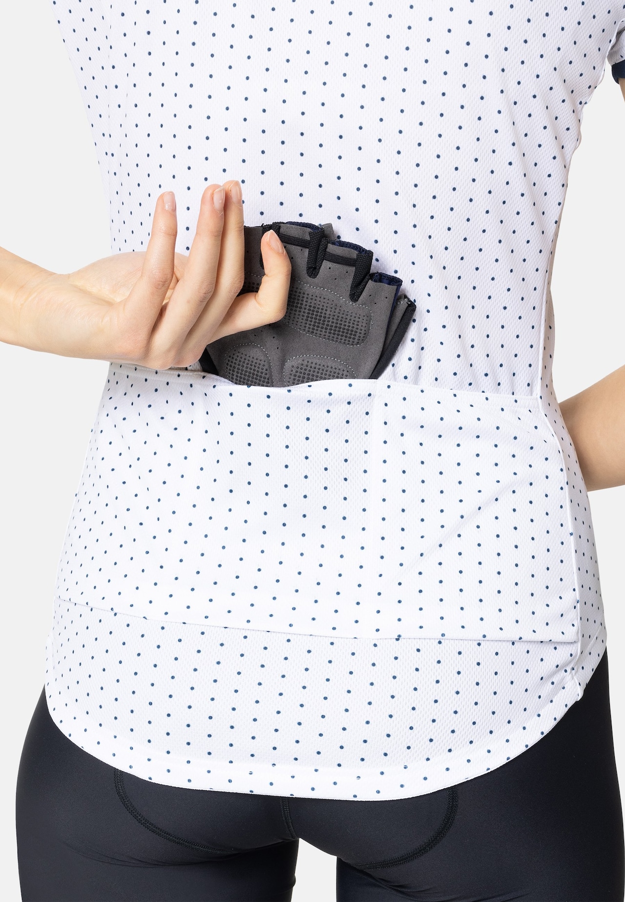 Maglia da ciclismo Essential con stampa a collo alto e zip intera
