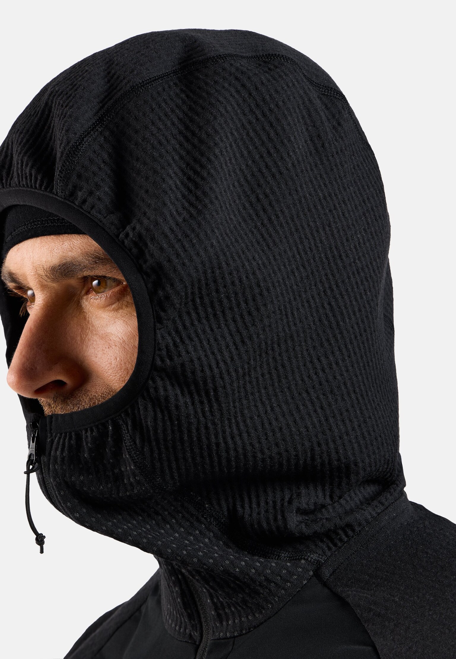 Mid layer con cappuccio antivento senza cuciture Zeroweight Pro Performance Wool