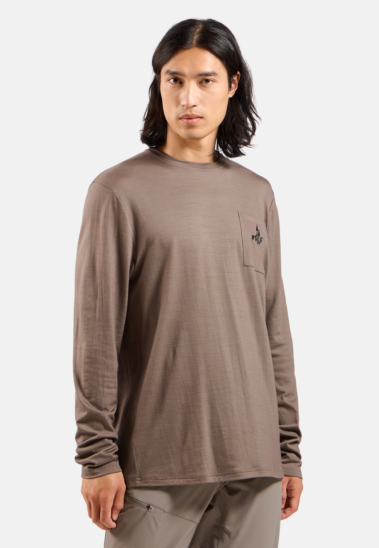 Ascent merino 200 longsleeve met borstzak