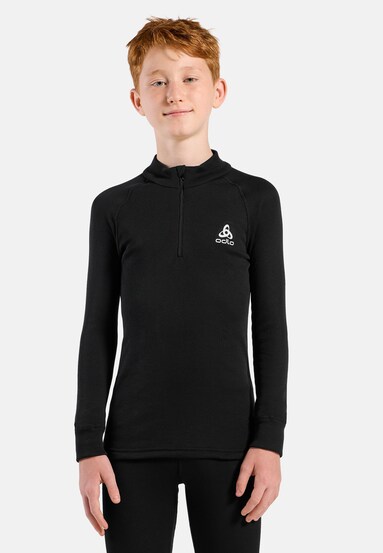 Top a collo alto con mezza zip e manica lunga Active Warm per bambini
