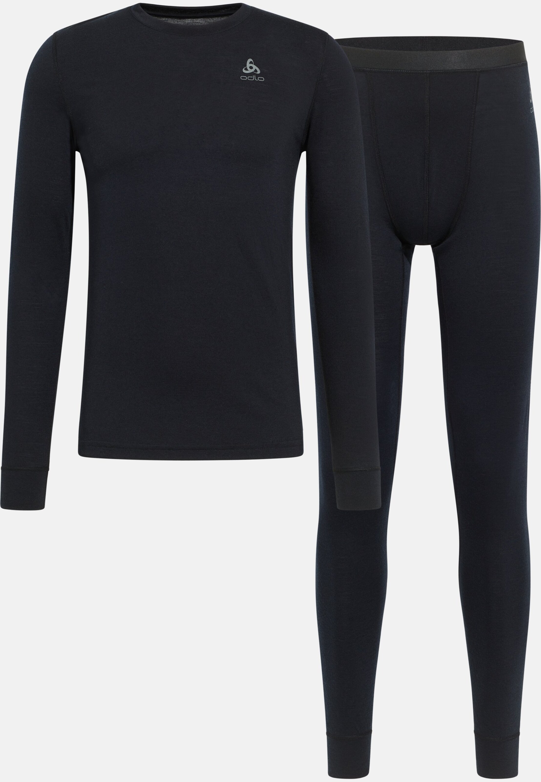 Odlo Natural Merino 200 Base layer Set für Herren, XL, schwarz