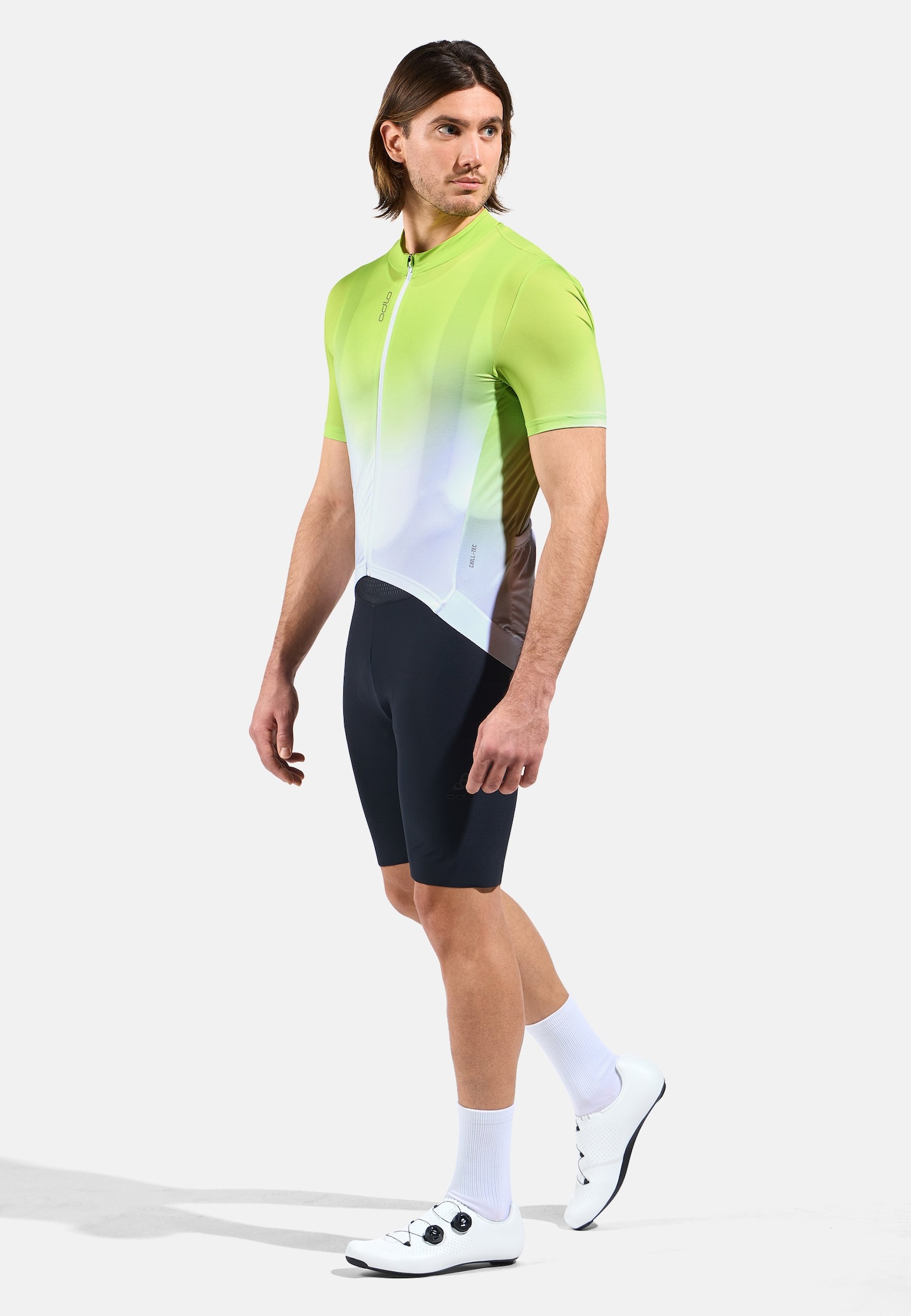 Zeroweight Chill-Tec Print Cycling T-Shirt Full-Zip