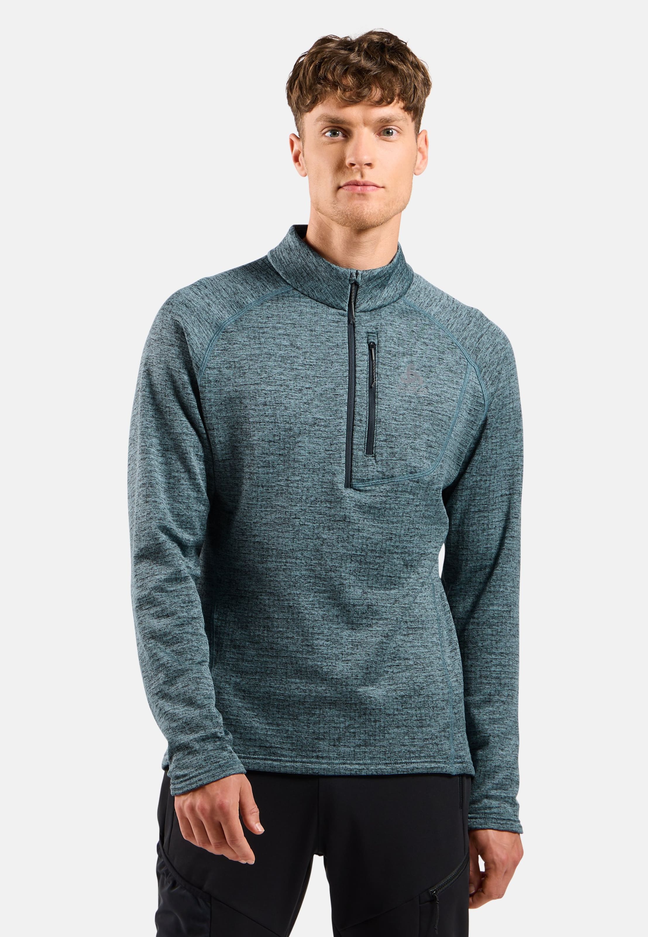 Odlo Tencia Mid Layer mit Halbreissverschluss für Herren, M, blau