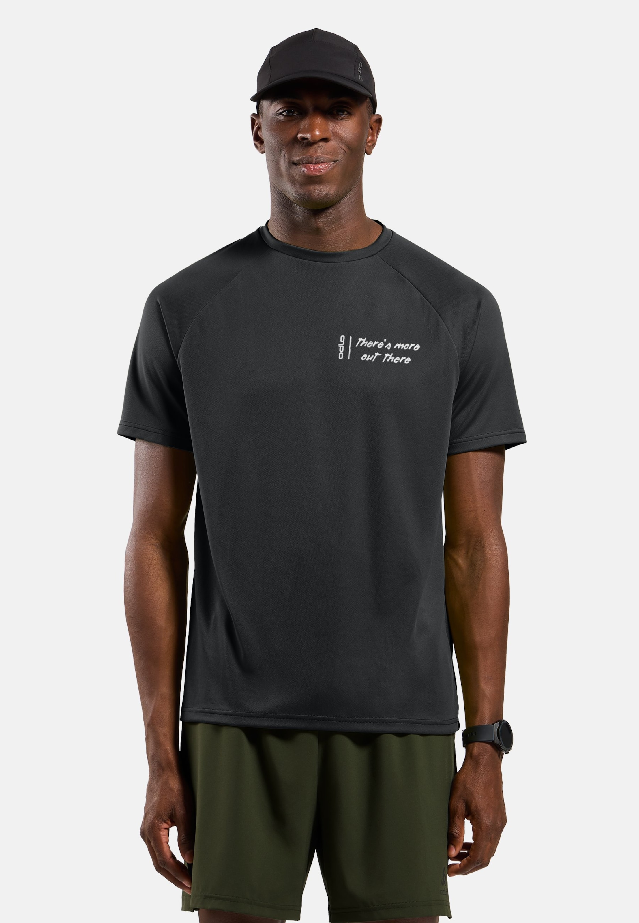 Odlo Essential Print Lauf-T-Shirt für Herren - Training, Running - schwarz, XXL