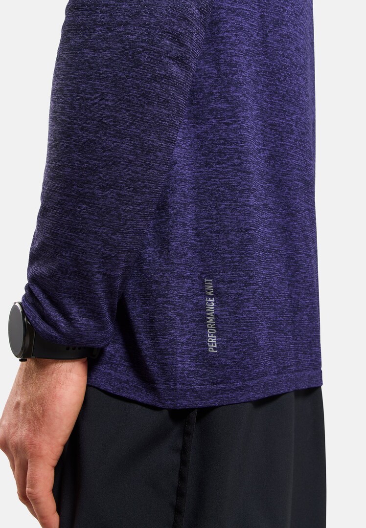 トップス HODDLE-melange long sleeve shirts HODDLE MELANGE LONG SLEEVE SHIRT BLUE GINGHAN/ WHITE