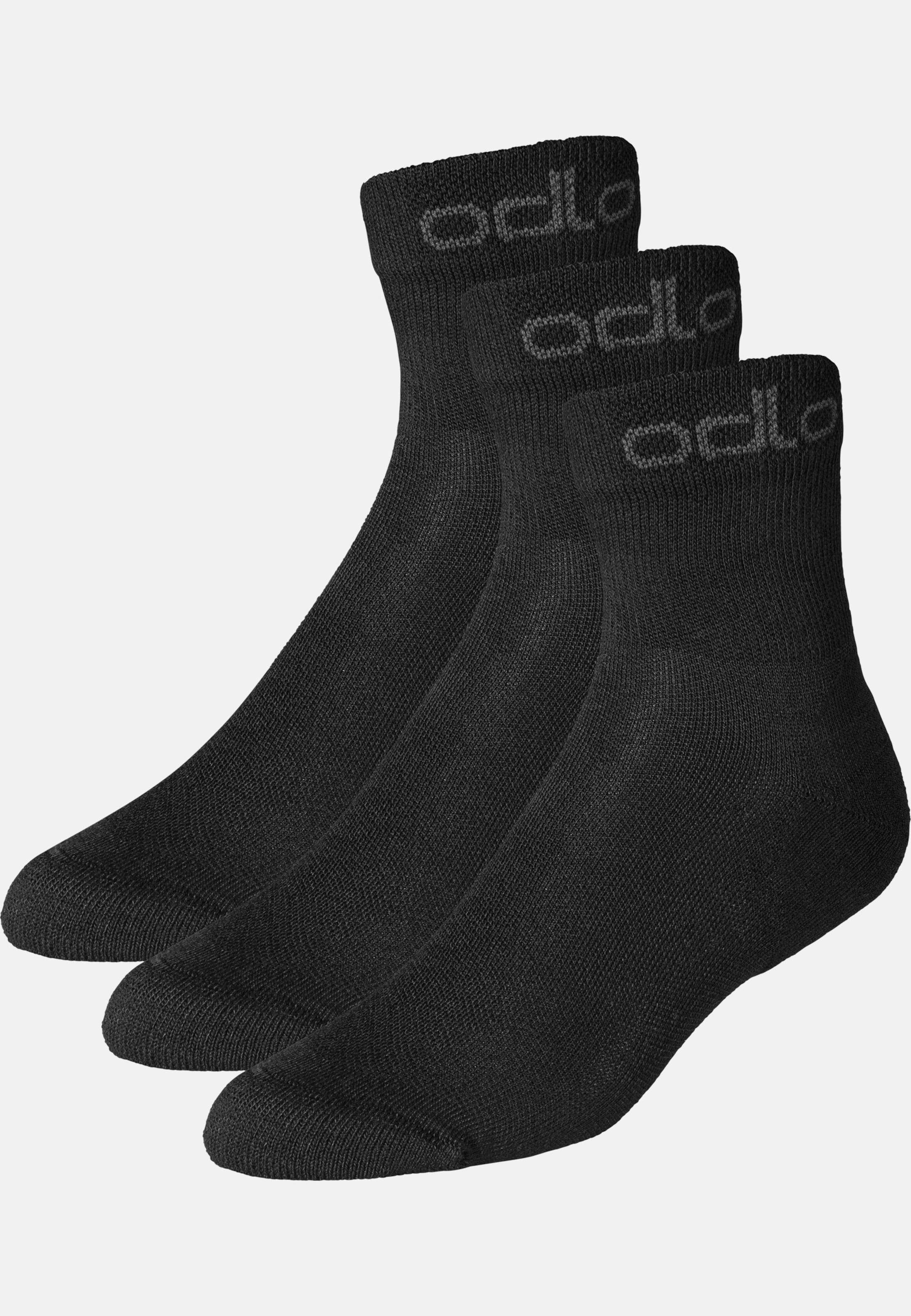 Odlo Active Knöchelsocken – Dreierpack, 36-38, schwarz