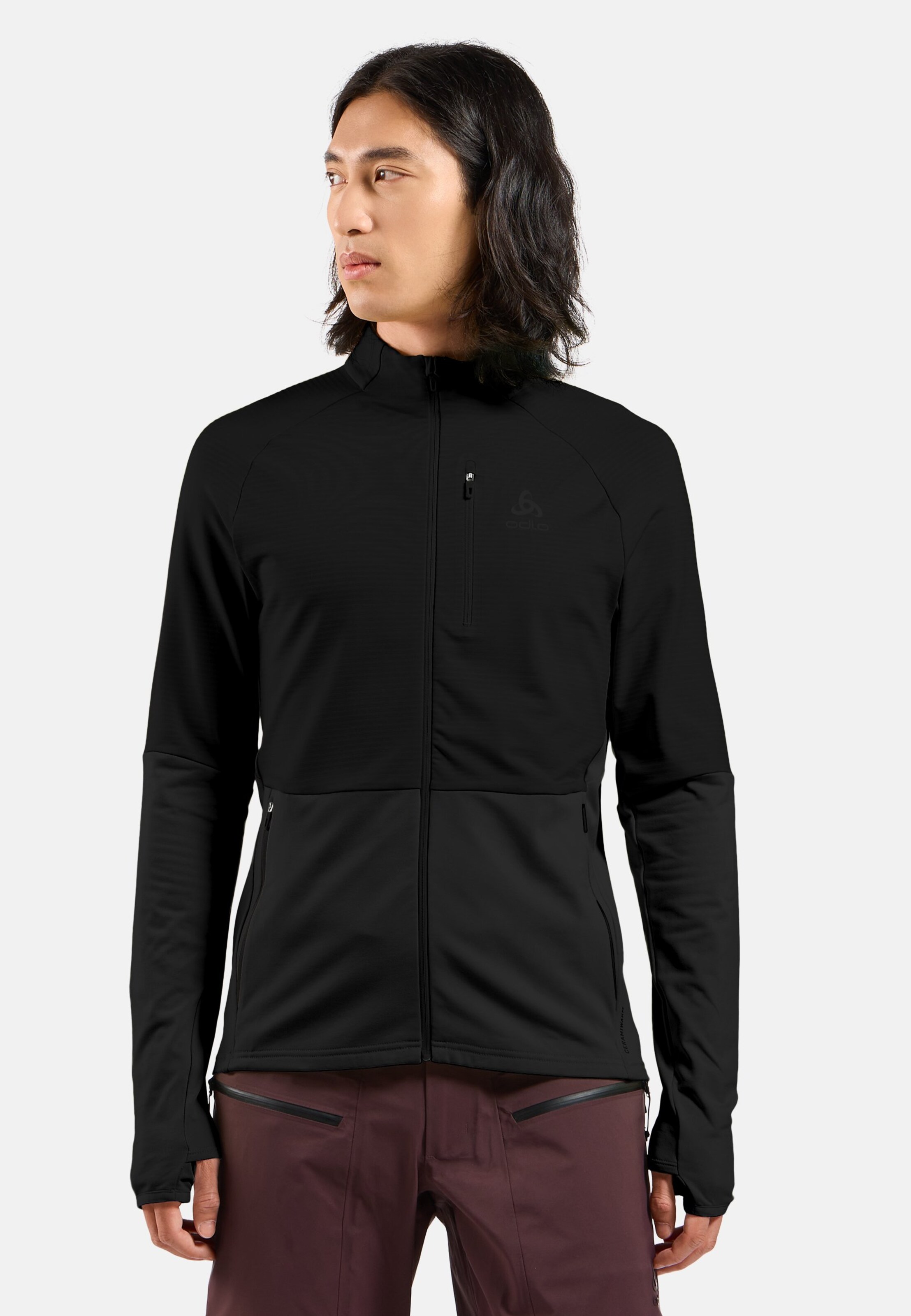 Odlo Descent Ceramiwarm Mid Layer mit Reissverschluss für Herren, XXL, schwarz