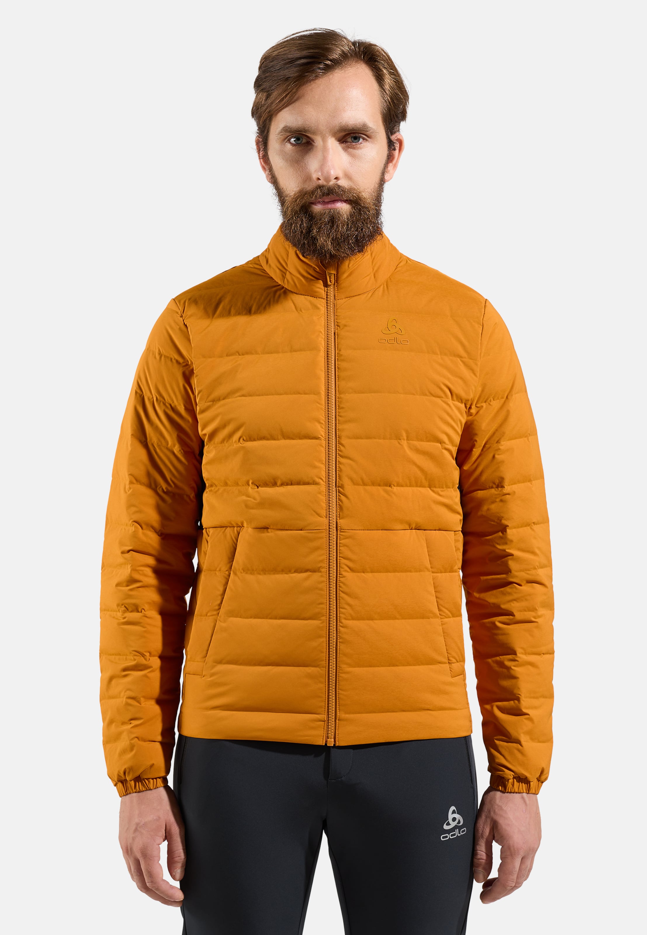 Odlo Ascent N-Thermic Hybrid-Jacke aus Recycling-Daune für Herren, L, orange
