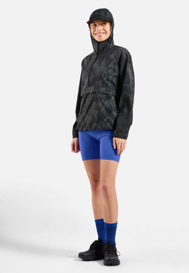 Zeroweight hardloopanorak met capuchon en hyper print