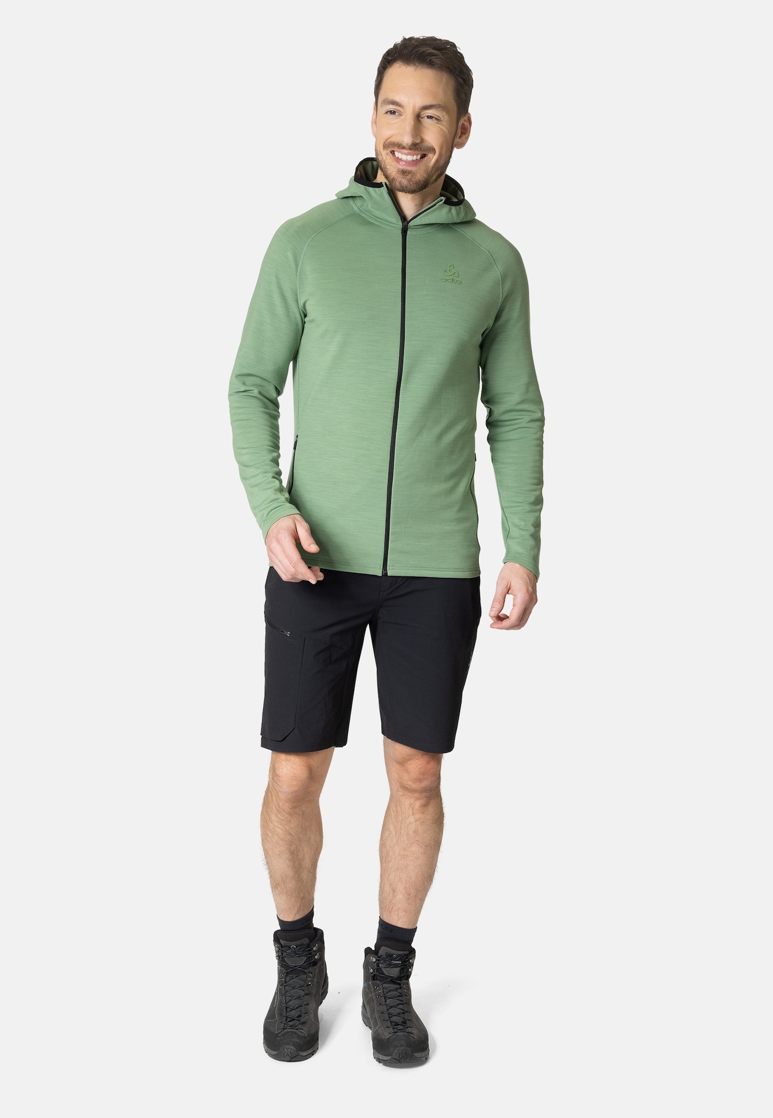 The Ascent Performance Wool Warm mid layer hooded zip