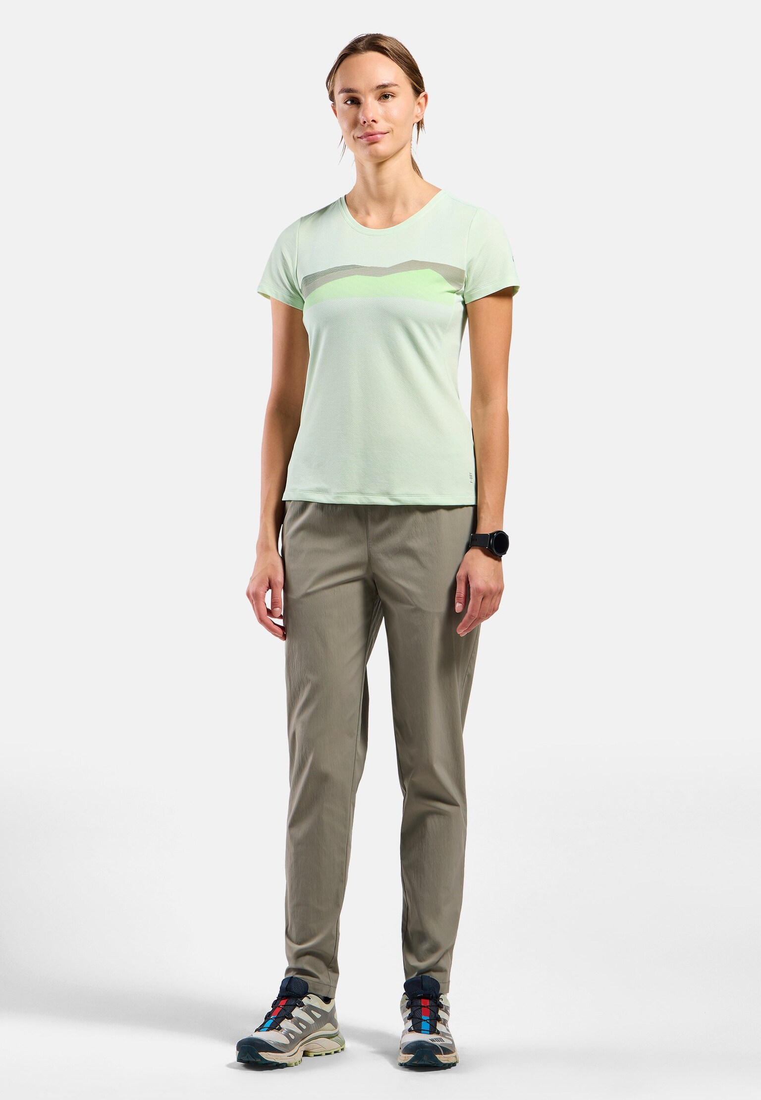 F-Dry T-Shirt mit Bergkamm-Print