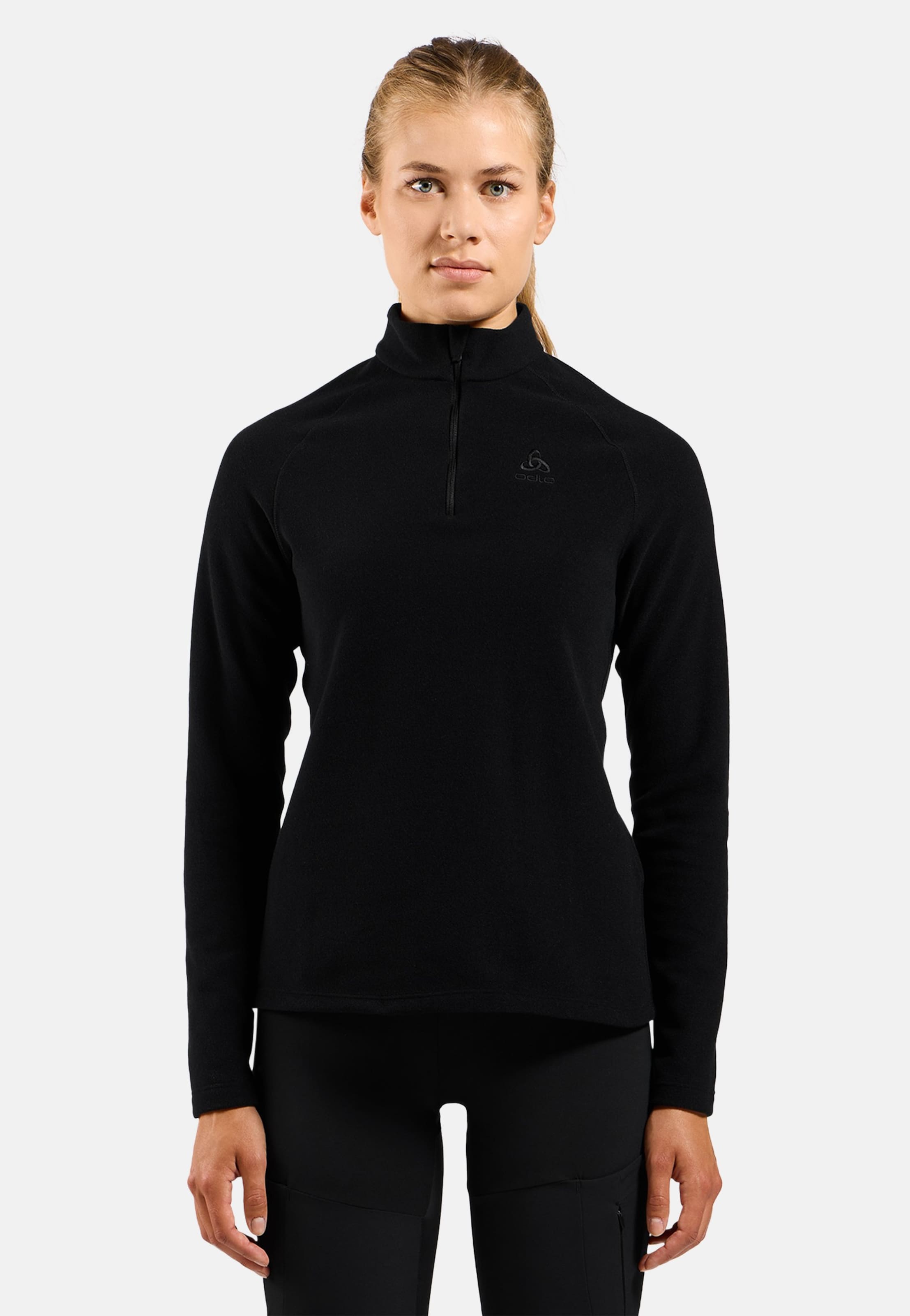 Odlo Rigi Mid Layer aus Fleece mit Halbreissverschluss für Damen, XS, schwarz