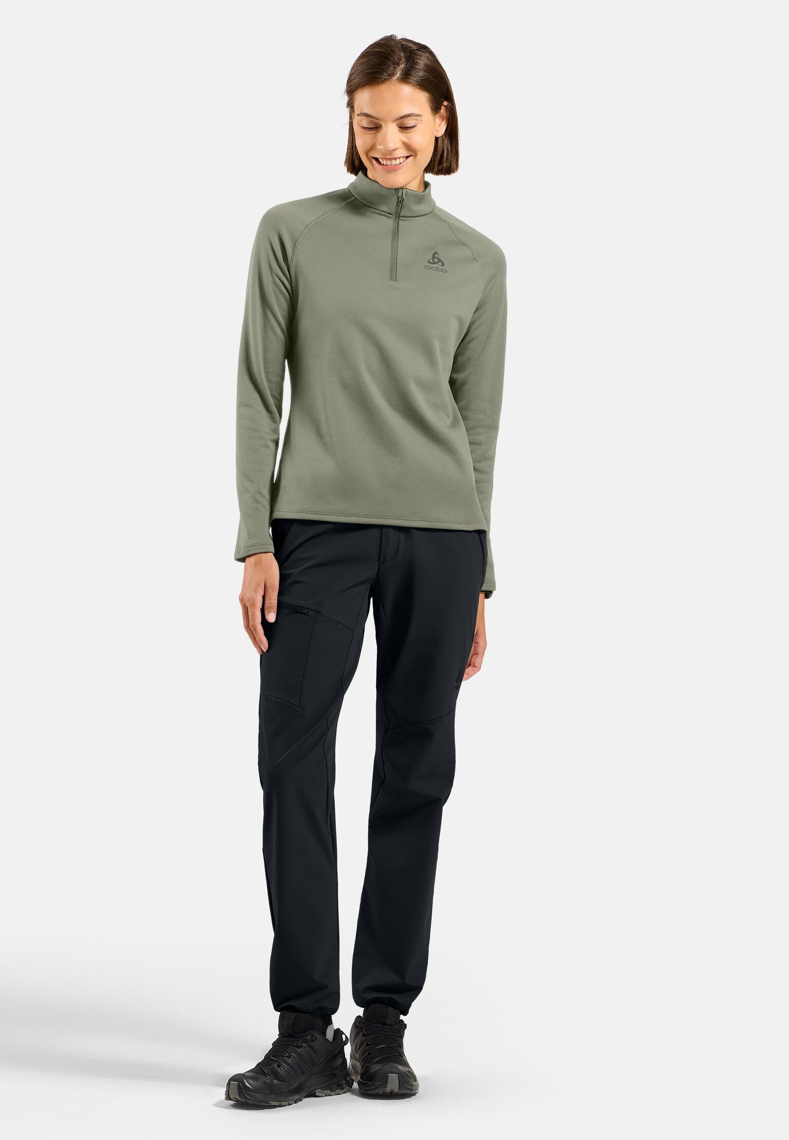 The Besso long sleeve half-zip mid layer