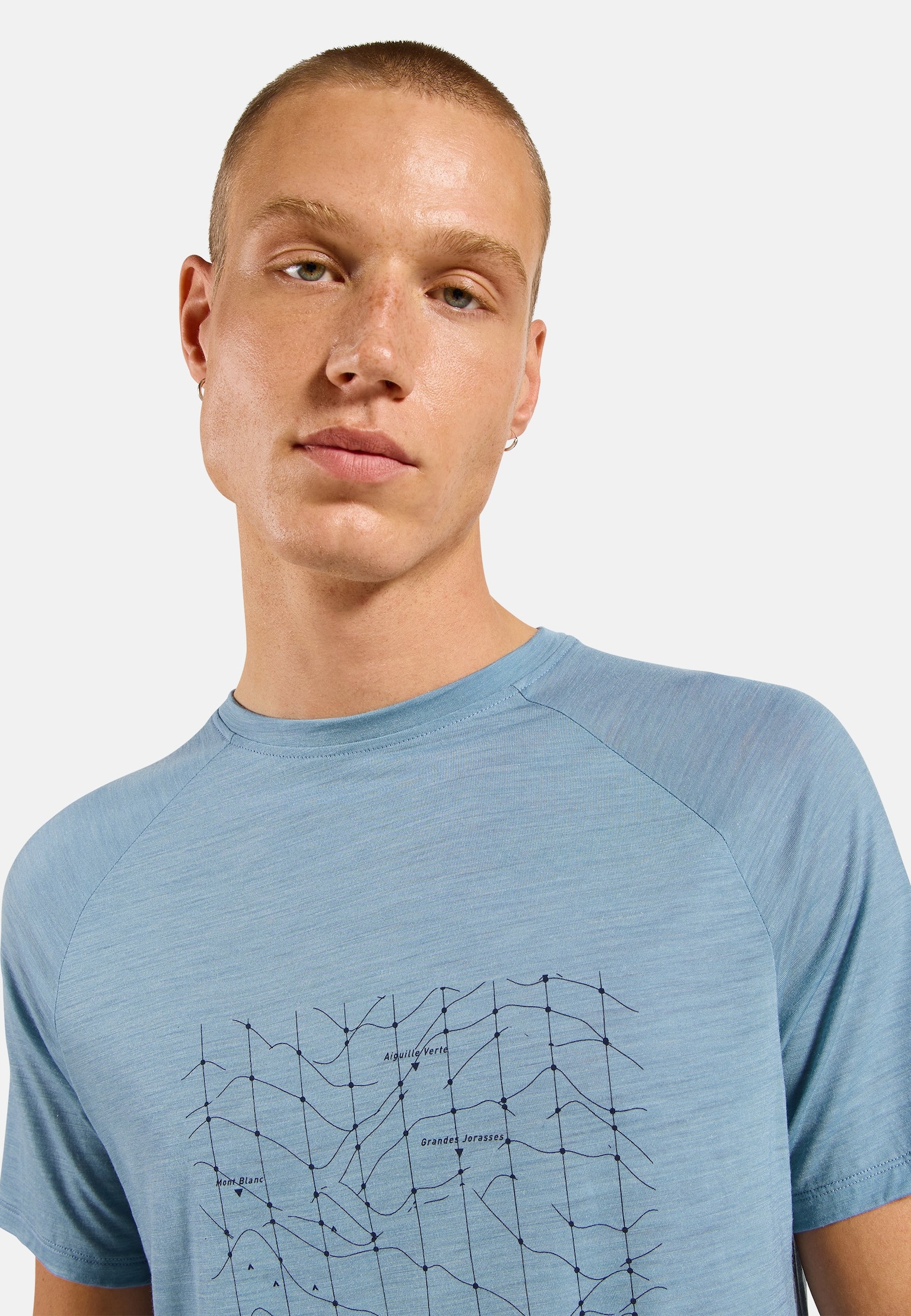 T-shirt Ascent Hyper Mapping in misto lana merino