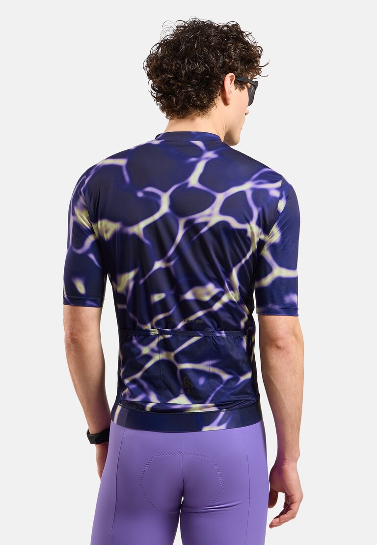 The Zeroweight Pro Chill-Tec full-zip print cycling jersey