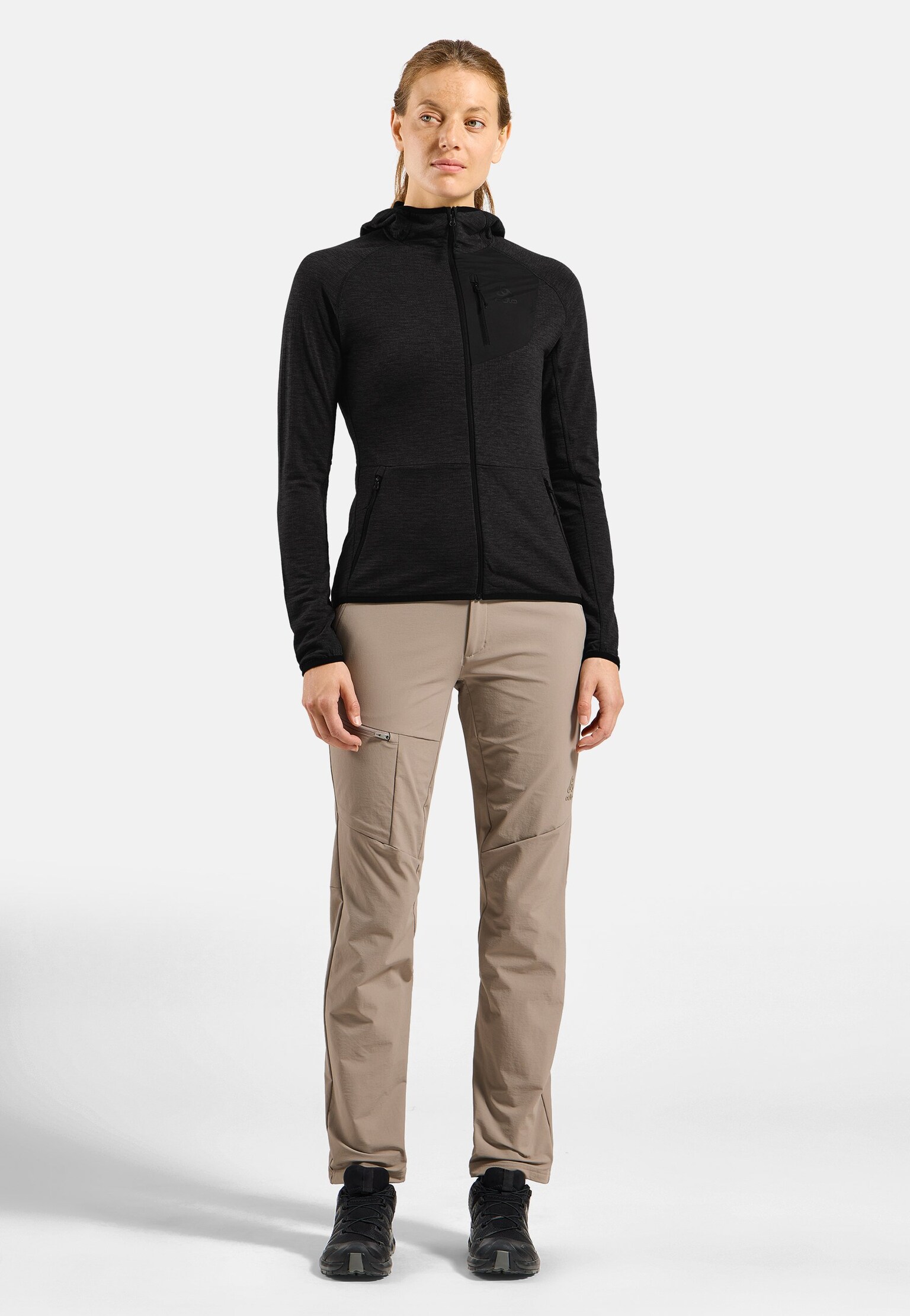 Ascent midlayer met capuchon en rits