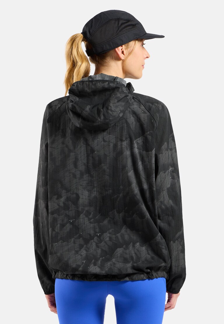 Zeroweight hardloopanorak met capuchon en hyper print