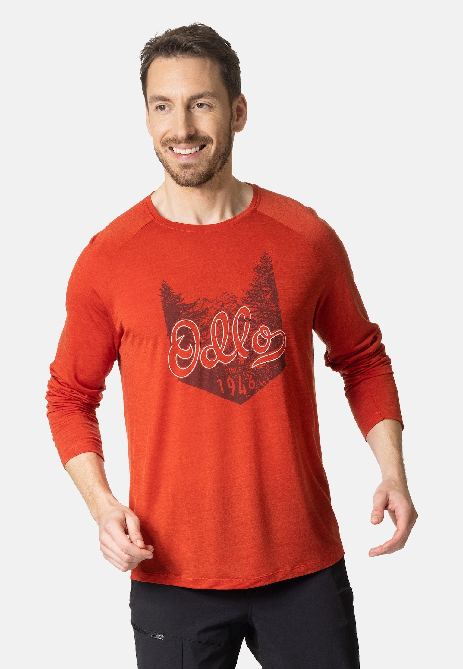 Ascent Performance Wool 130 Langarmshirt mit Logo-Print