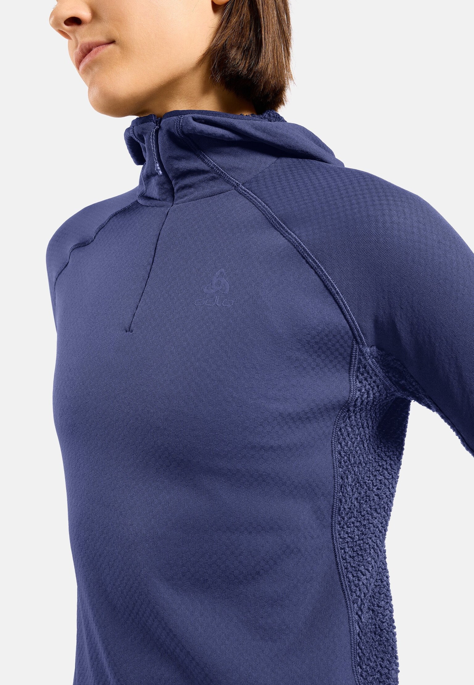 Mid layer da trail running X-Alp a mezza zip con cappuccio