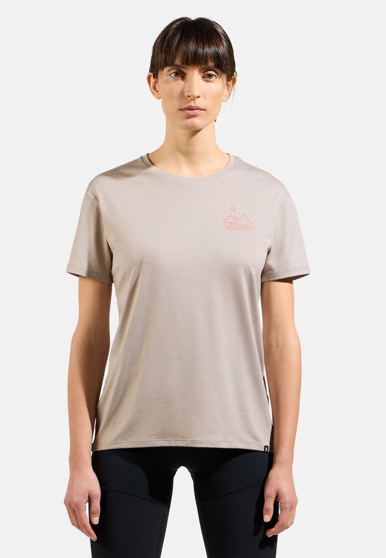 Ascent sun sea mountains t-shirt