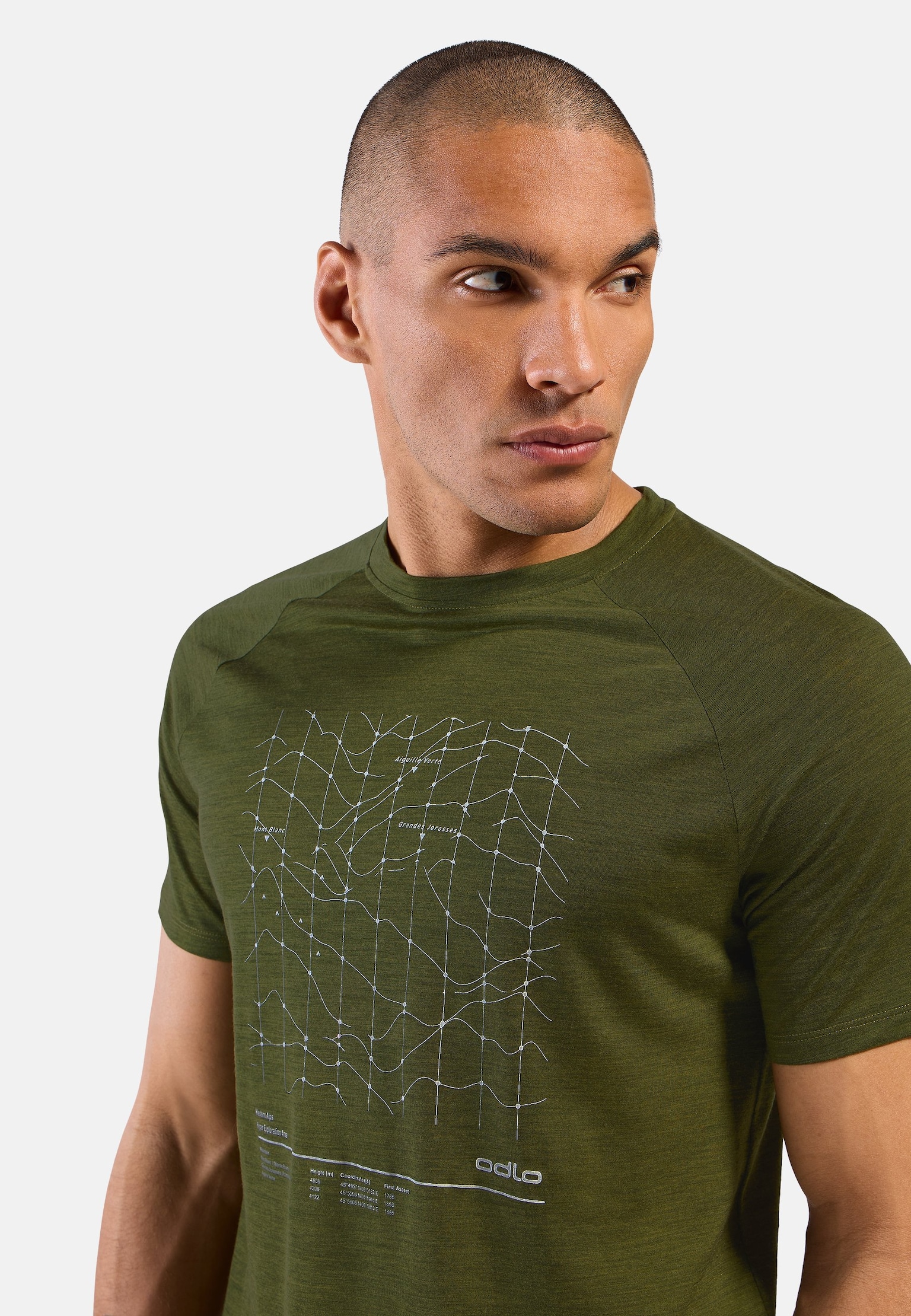 The Ascent Merino-blend hyper mapping t-shirt