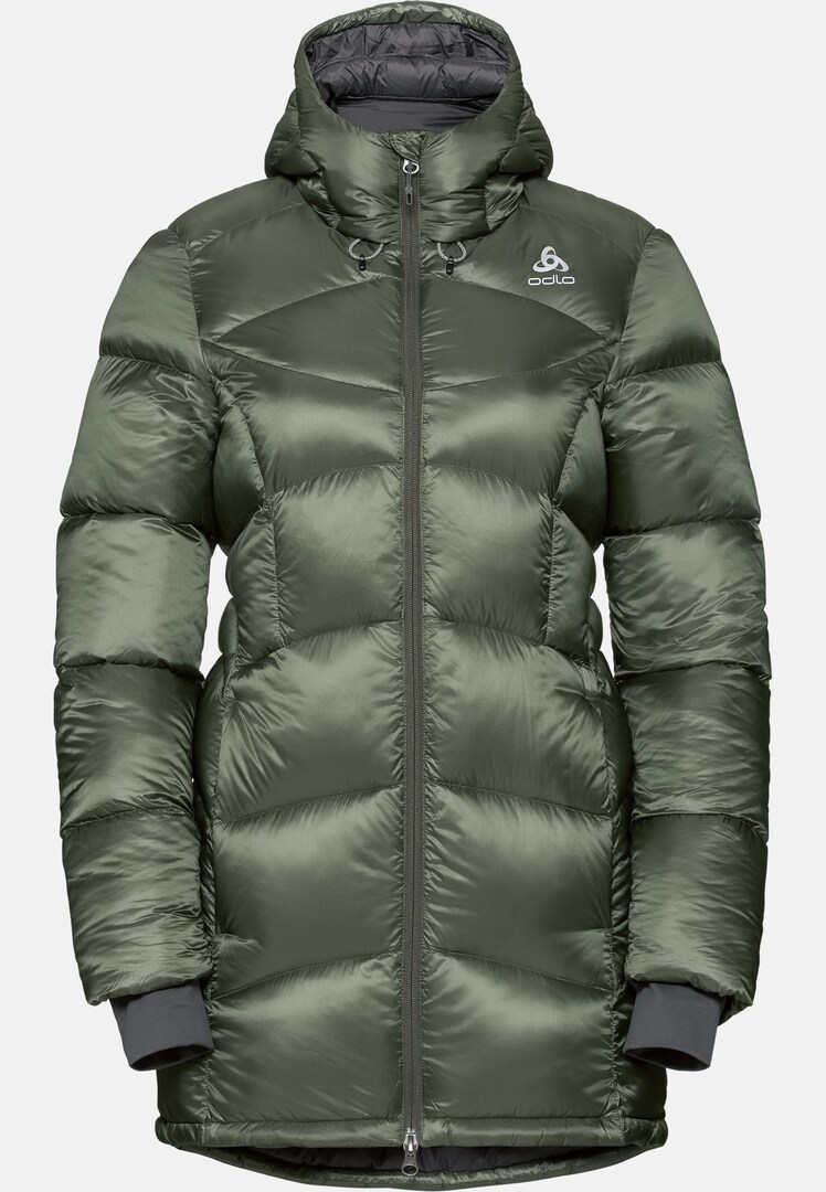 The Cocoon S parka in climbing ivy | High-Performance | Odlo