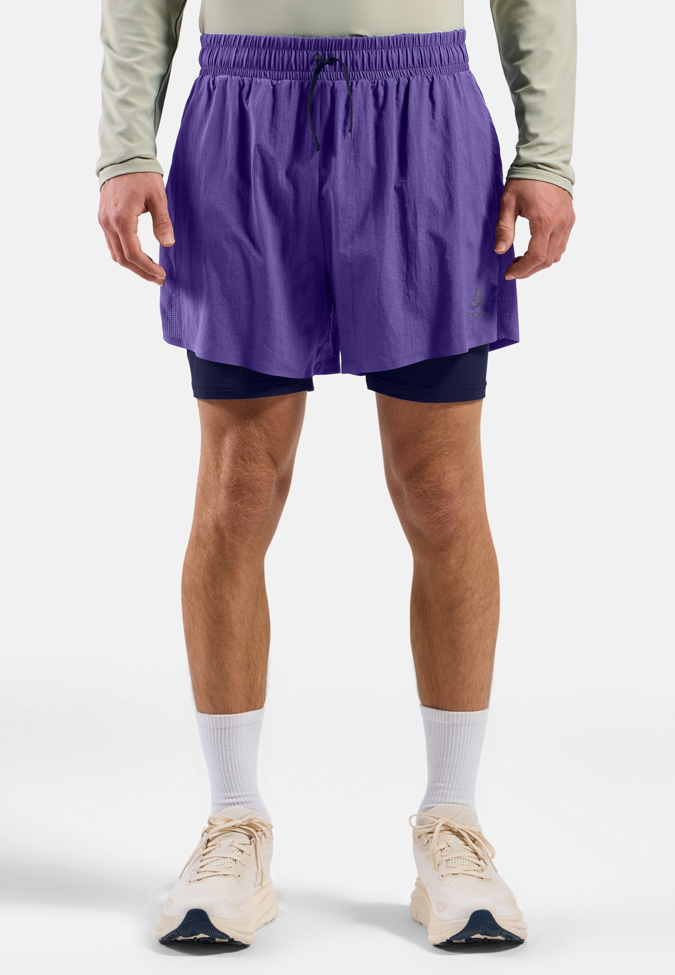 Odlo Zeroweight 5 Inch 2-in-1 Laufshorts 2.0 für Herren - Training, Running - lila, XXL