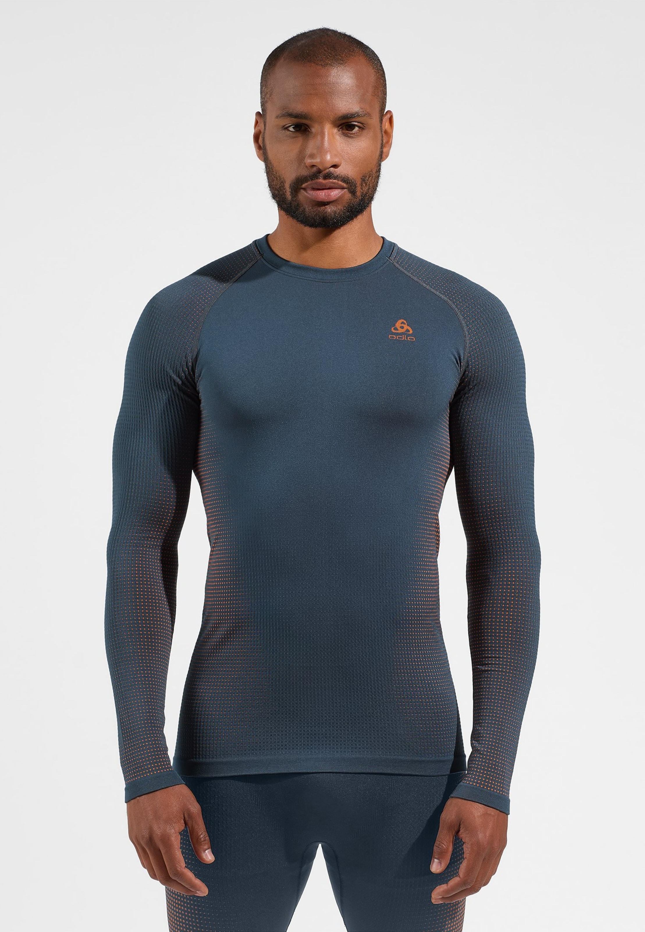 Odlo Performance Warm Base Layer Shirt für Herren - Skilanglauf, Ski & Snow - blau, XXL