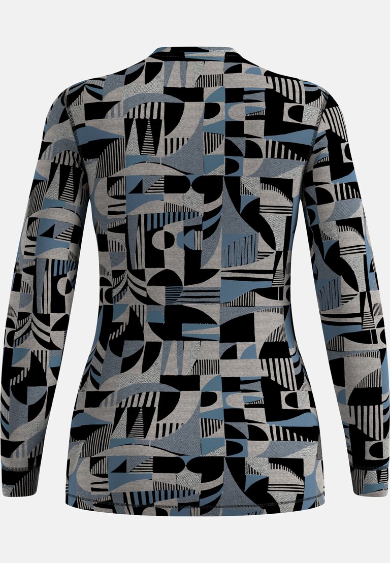 Maglia base layer girocollo a trama jacquard Merino Warm