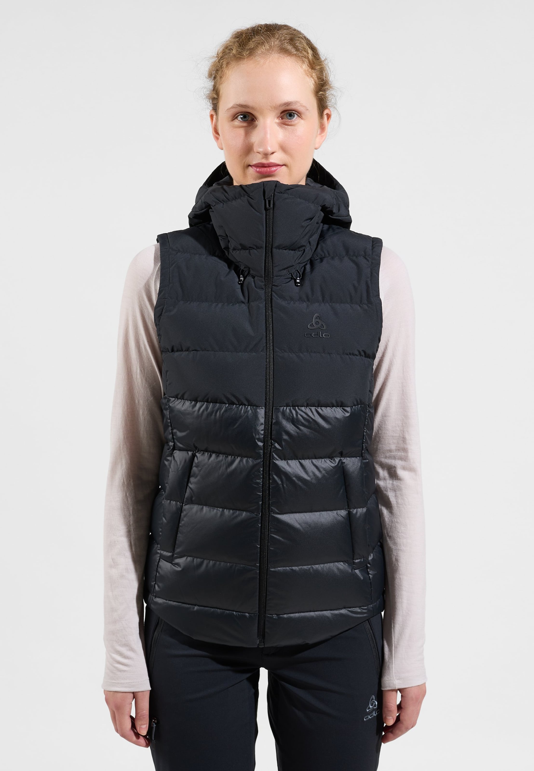 Odlo Severin N-Thermic Kapuzenweste für Damen, S, schwarz