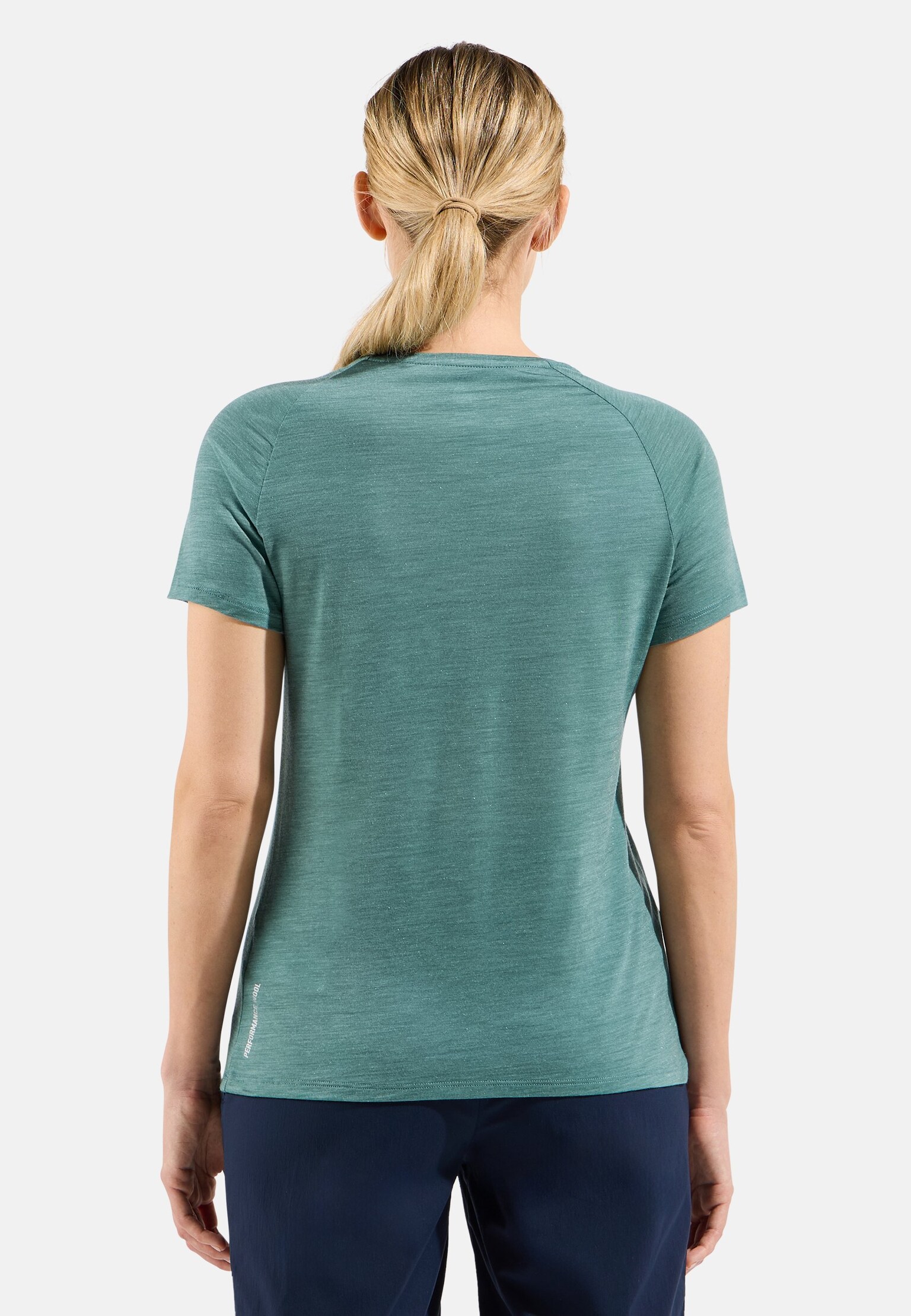 T-shirt Ascent Performance Wool 130 con stampa Run. Bike. Hike.