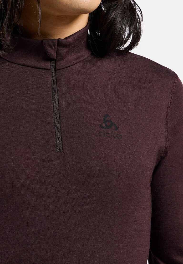 Sous-vêtement technique à manches longues et demi-zip en laine mérinos 200 Natural
