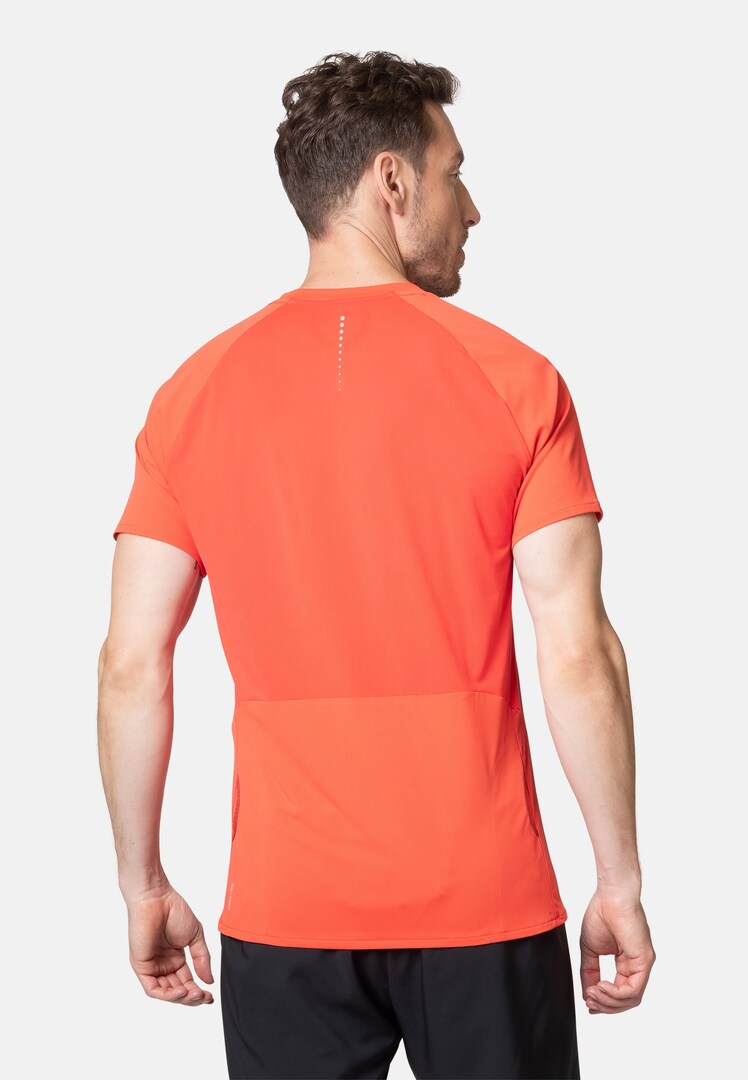 The X-Alp half-zip running t-shirt in firelight | High-Performance