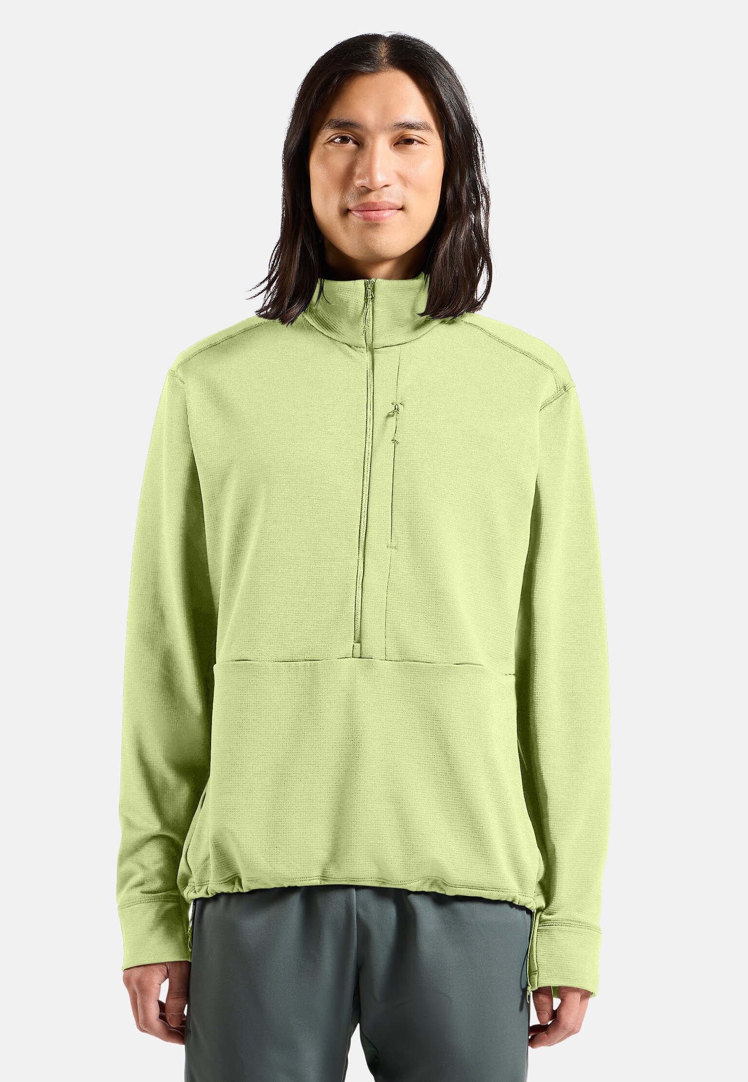 Essentials Multisport Mid Layer aus Grid-Fleece mit Halbreissverschluss