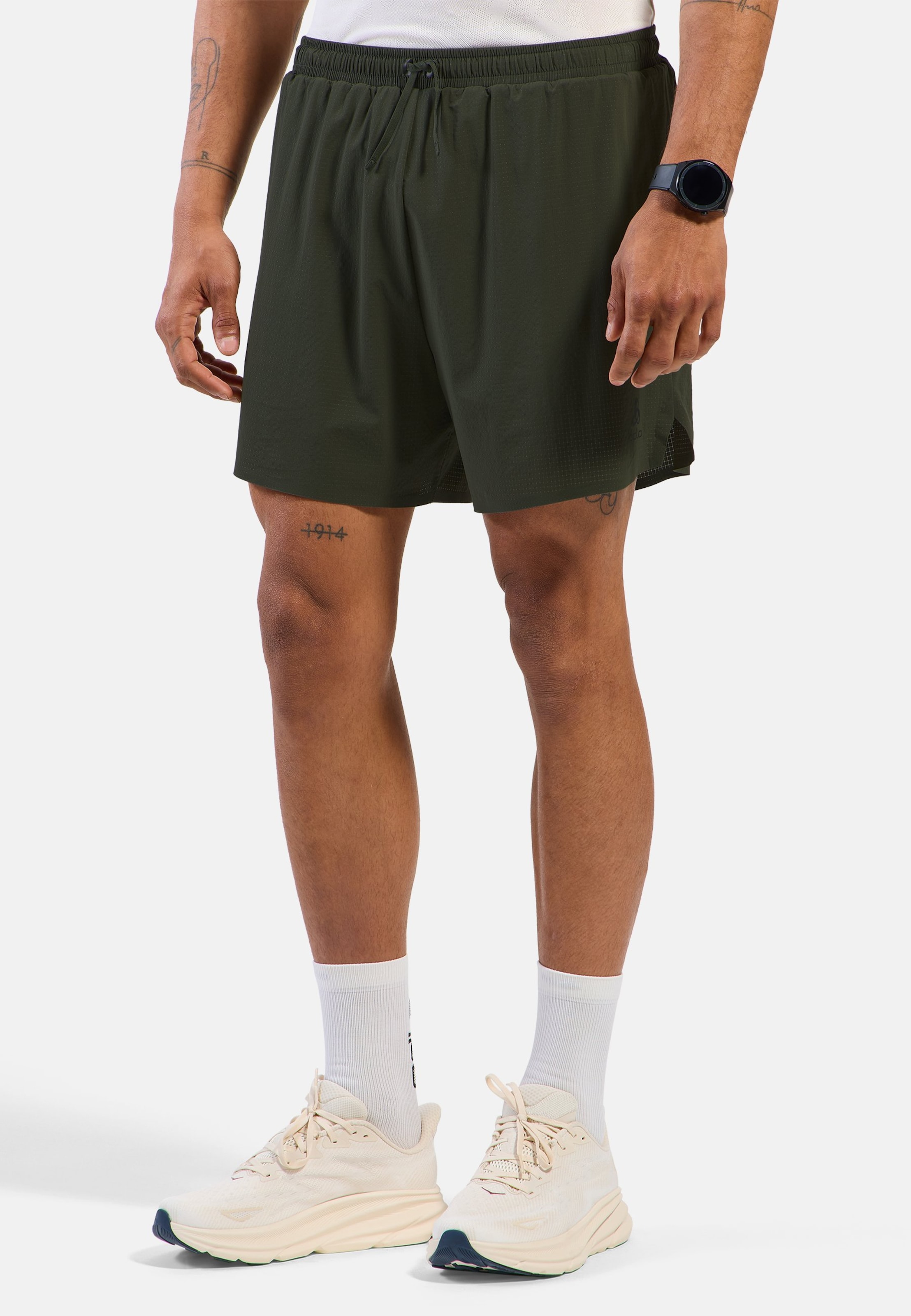 Odlo Zeroweight 5 Inch Laufshorts mit Innenhose für Herren - Training, Running - grün, S