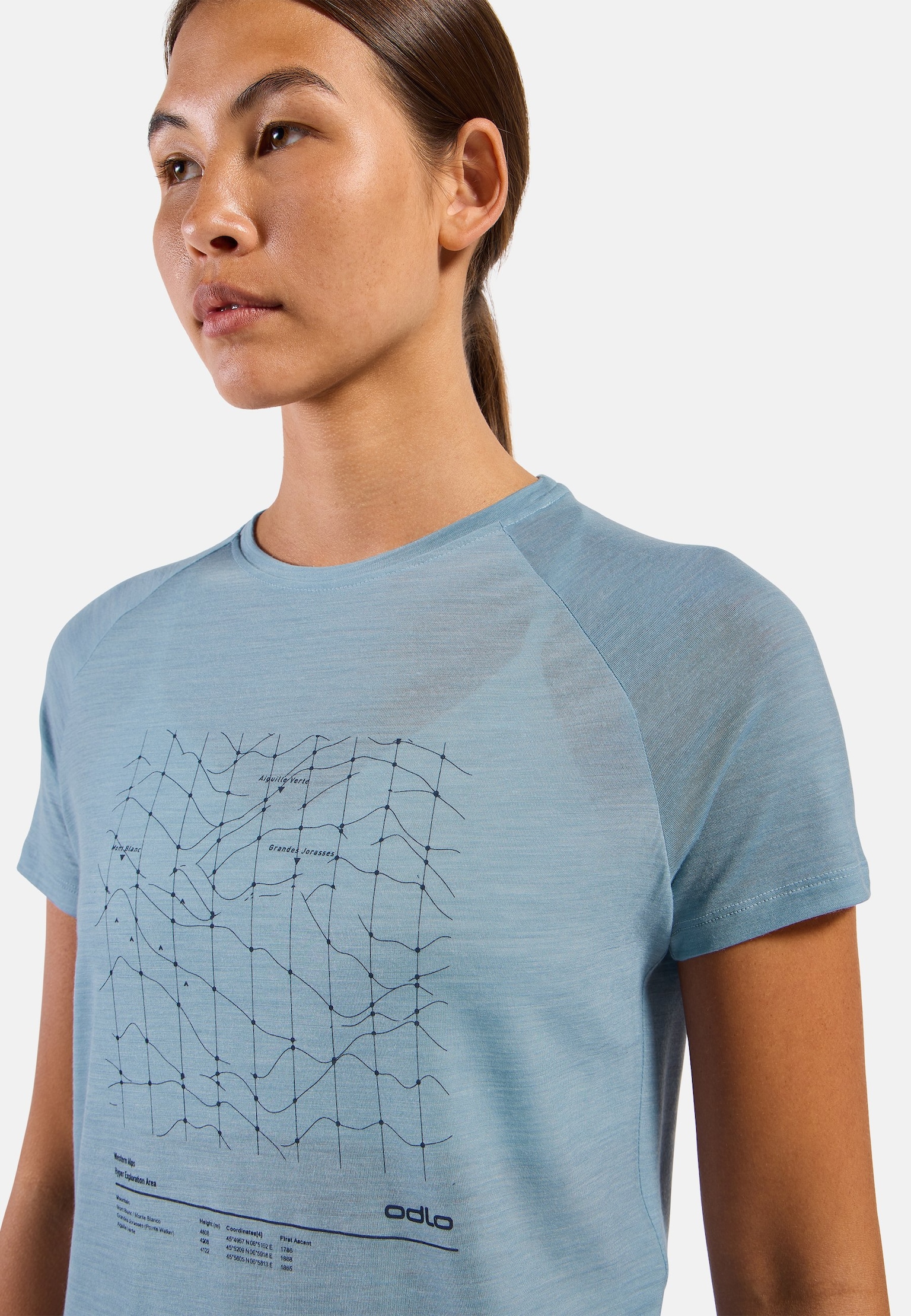 The Ascent Merino-blend hyper mapping t-shirt