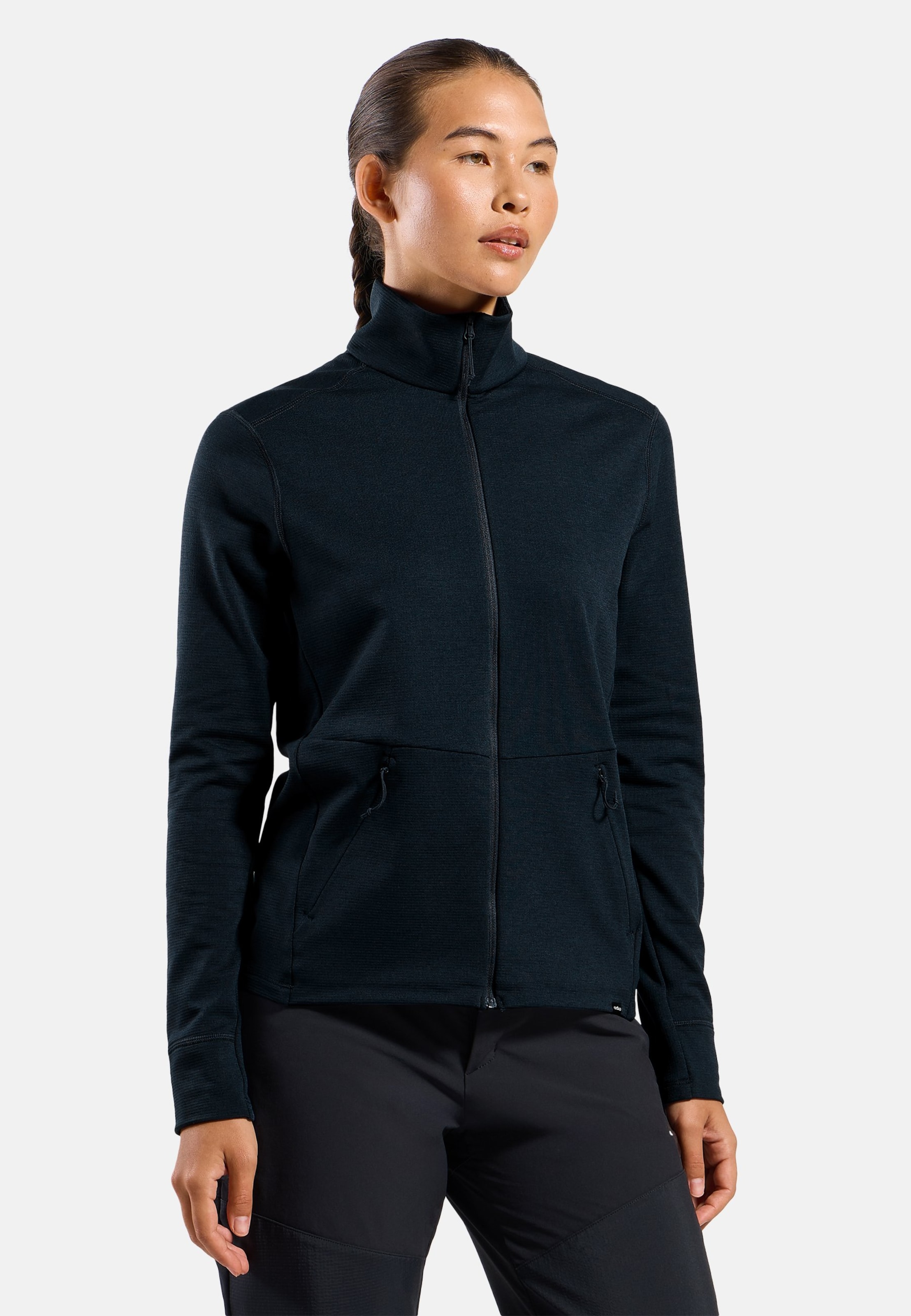 Odlo Grid Fleece Mid Layer Full-Zip für Damen - Wandern, Ski & Snow - marineblau, XL
