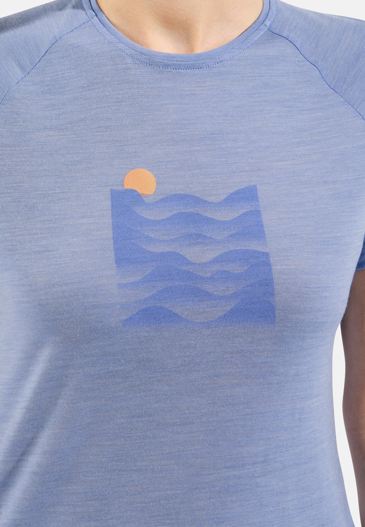 Ascent Performance Wool 130 T-Shirt mit Sonnenuntergangsmotiv