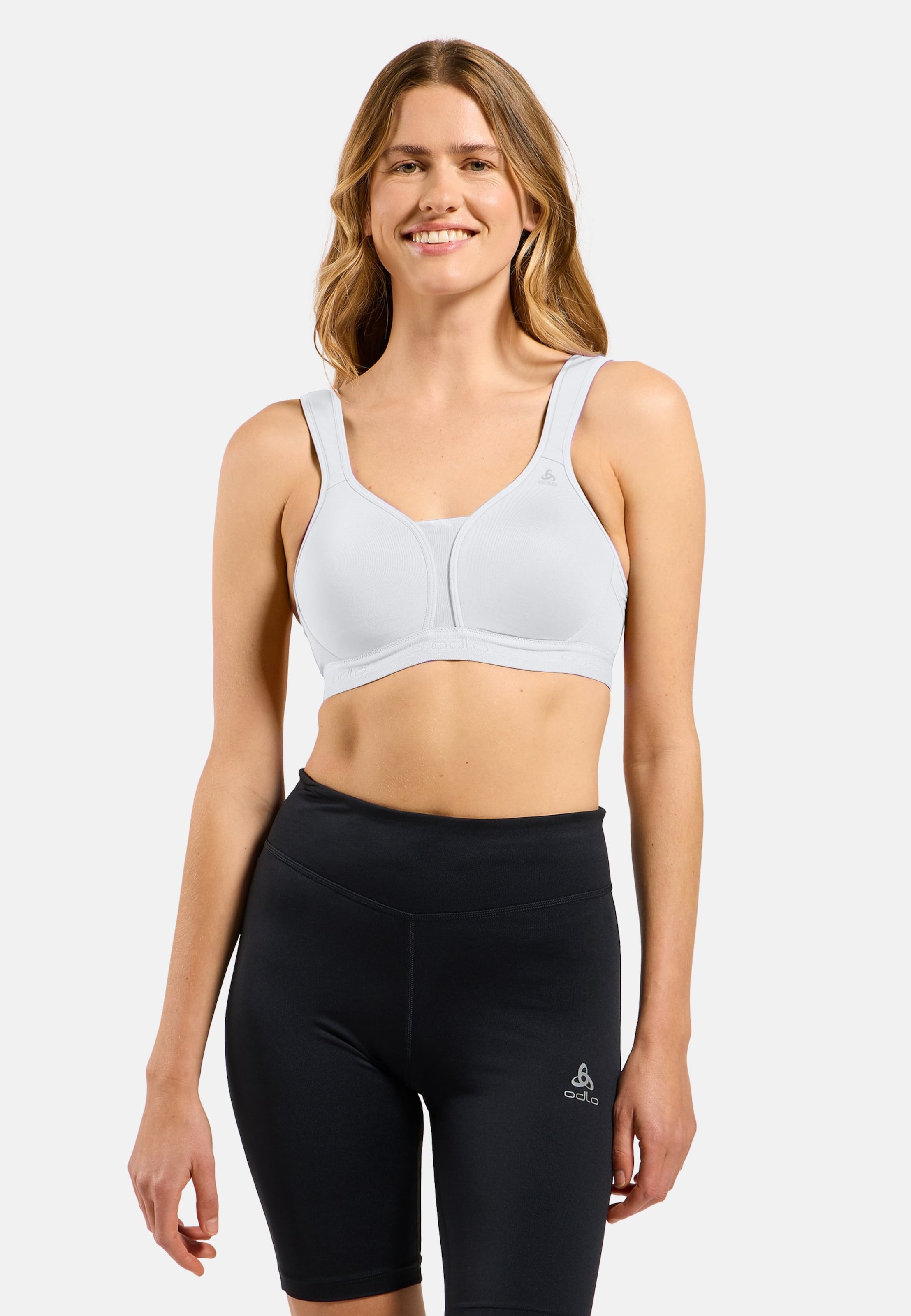 Odlo Gepolsterter high Sport-BH für Damen, 70A, weiss