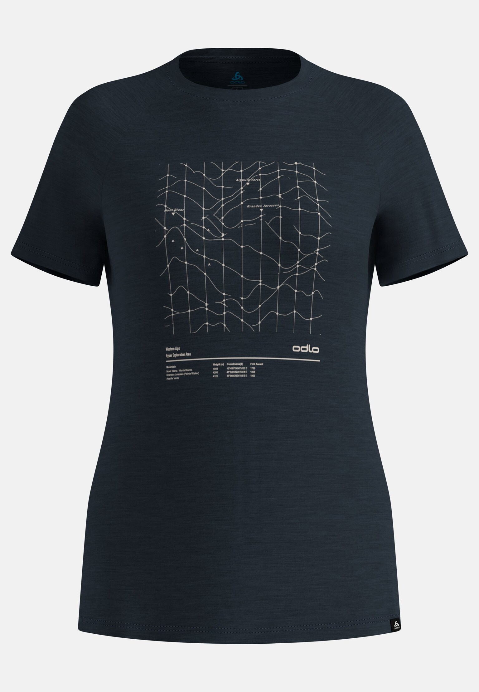 Ascent Merino-blanding t-skjorte med hyperkart