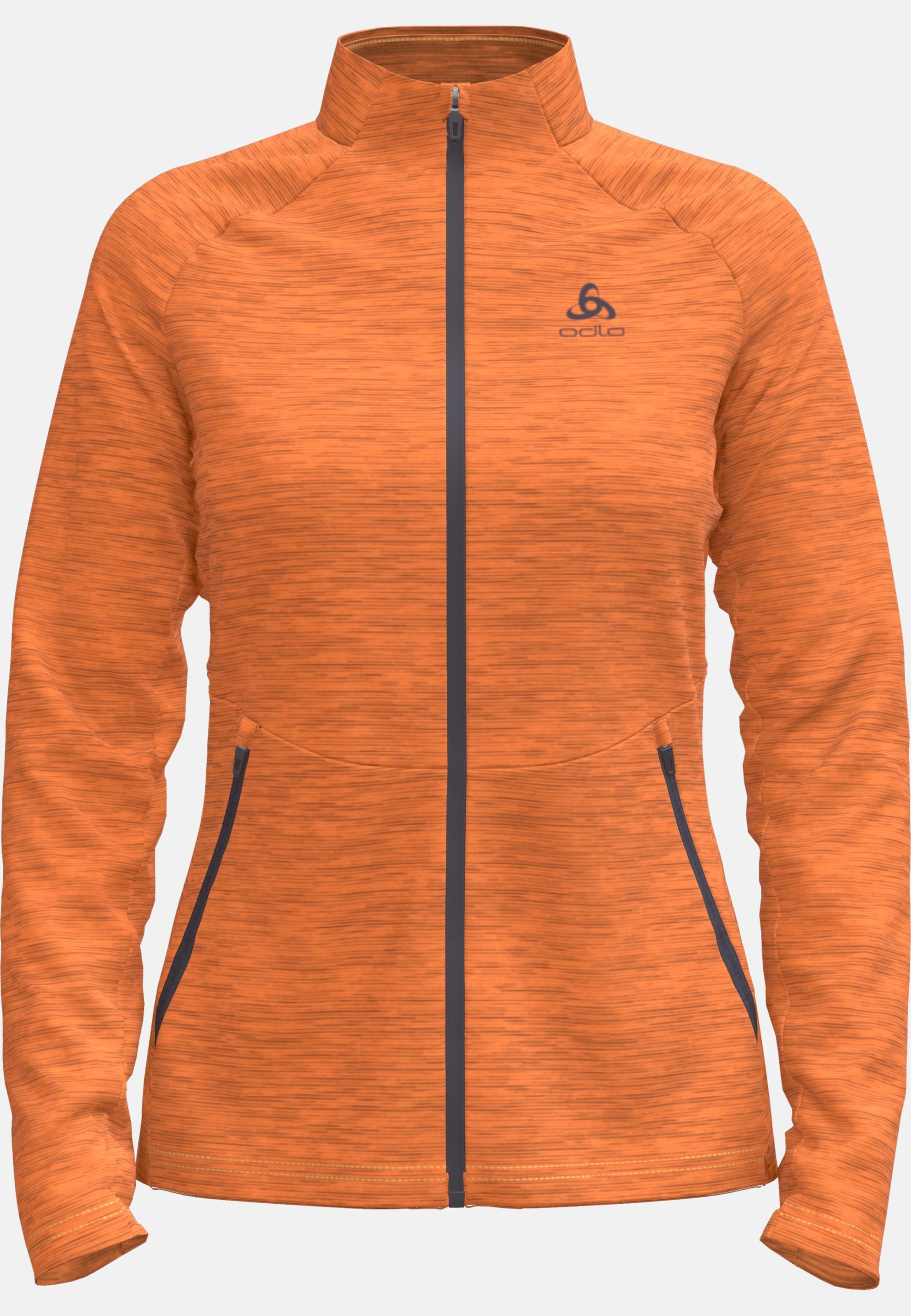 Odlo Essentials Ceramiwarm Mid Layer mit Reissverschluss für Damen, S, orange