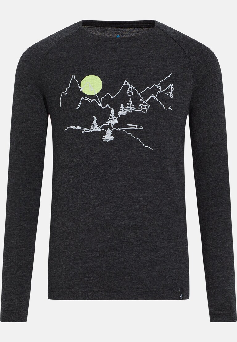 The WeAct kids' collection merino print Warm long sleeve t-shirt