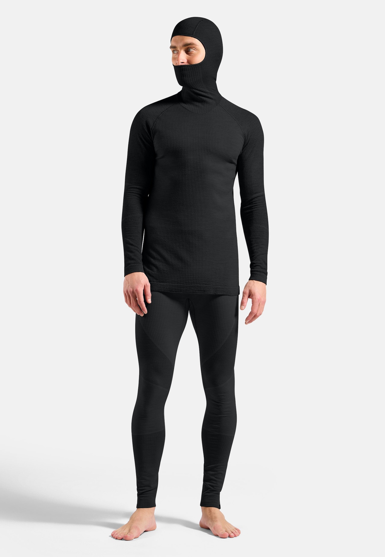 Seamless Performance Wool Base Layer with Facemask