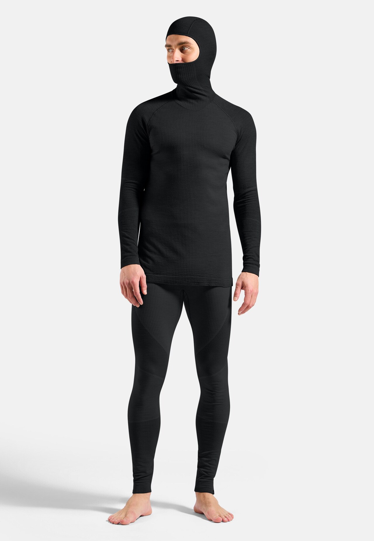 Seamless Performance Wool Base Layer with Facemask