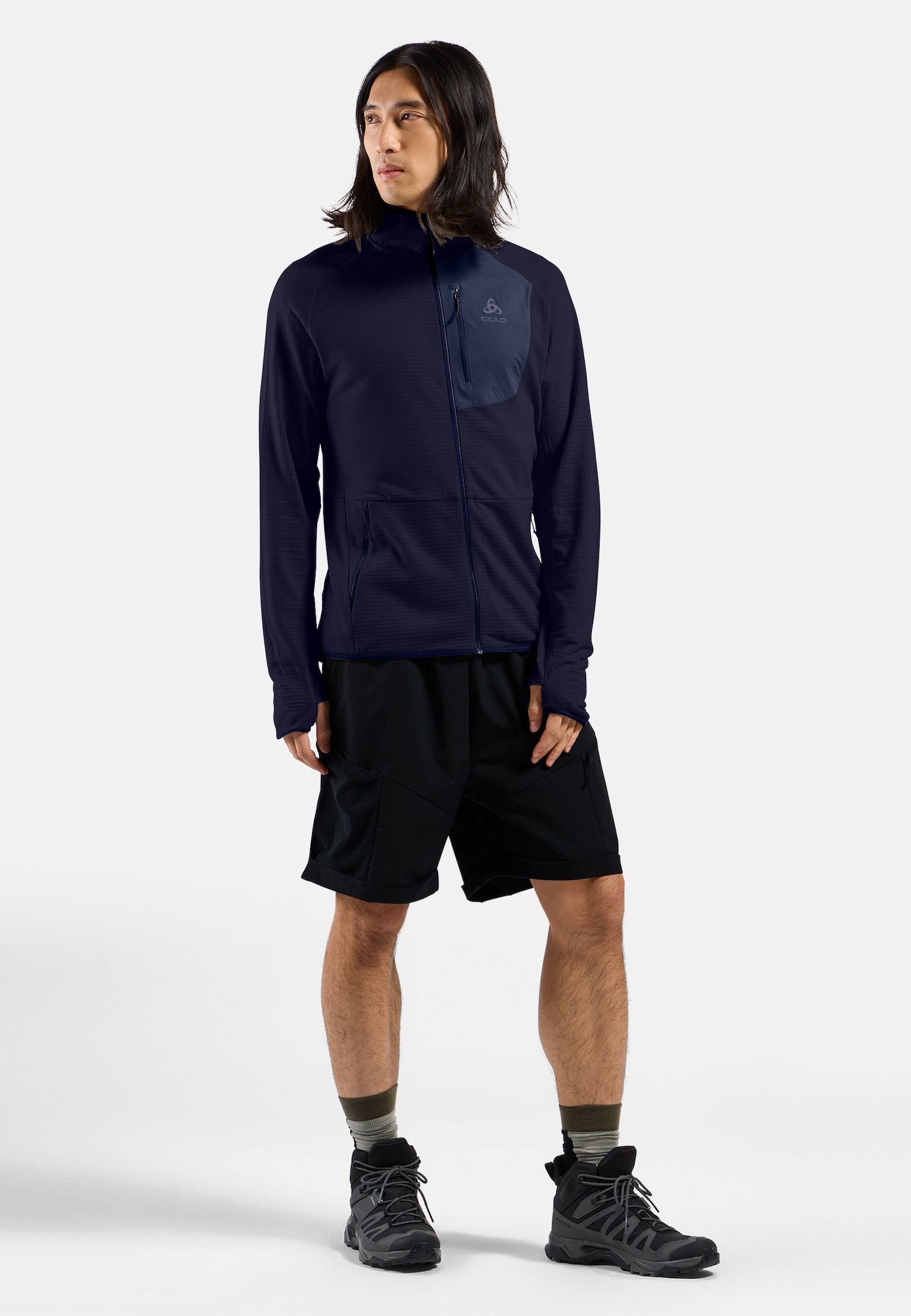 Ascent Mid Layer mit Kapuze und Reissverschluss