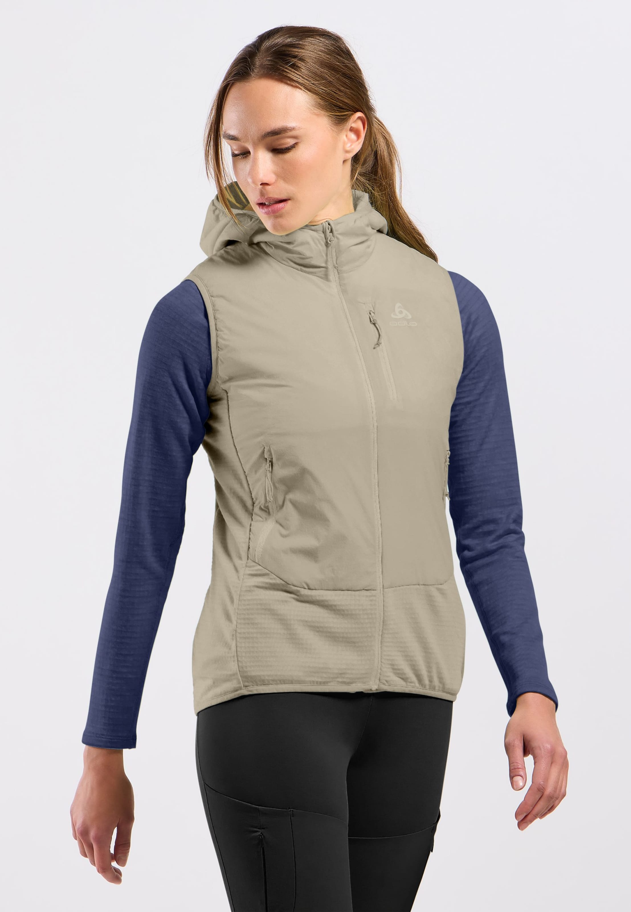 Odlo Ascent Hybrid Isolationsweste für Damen - Wandern - beige, M
