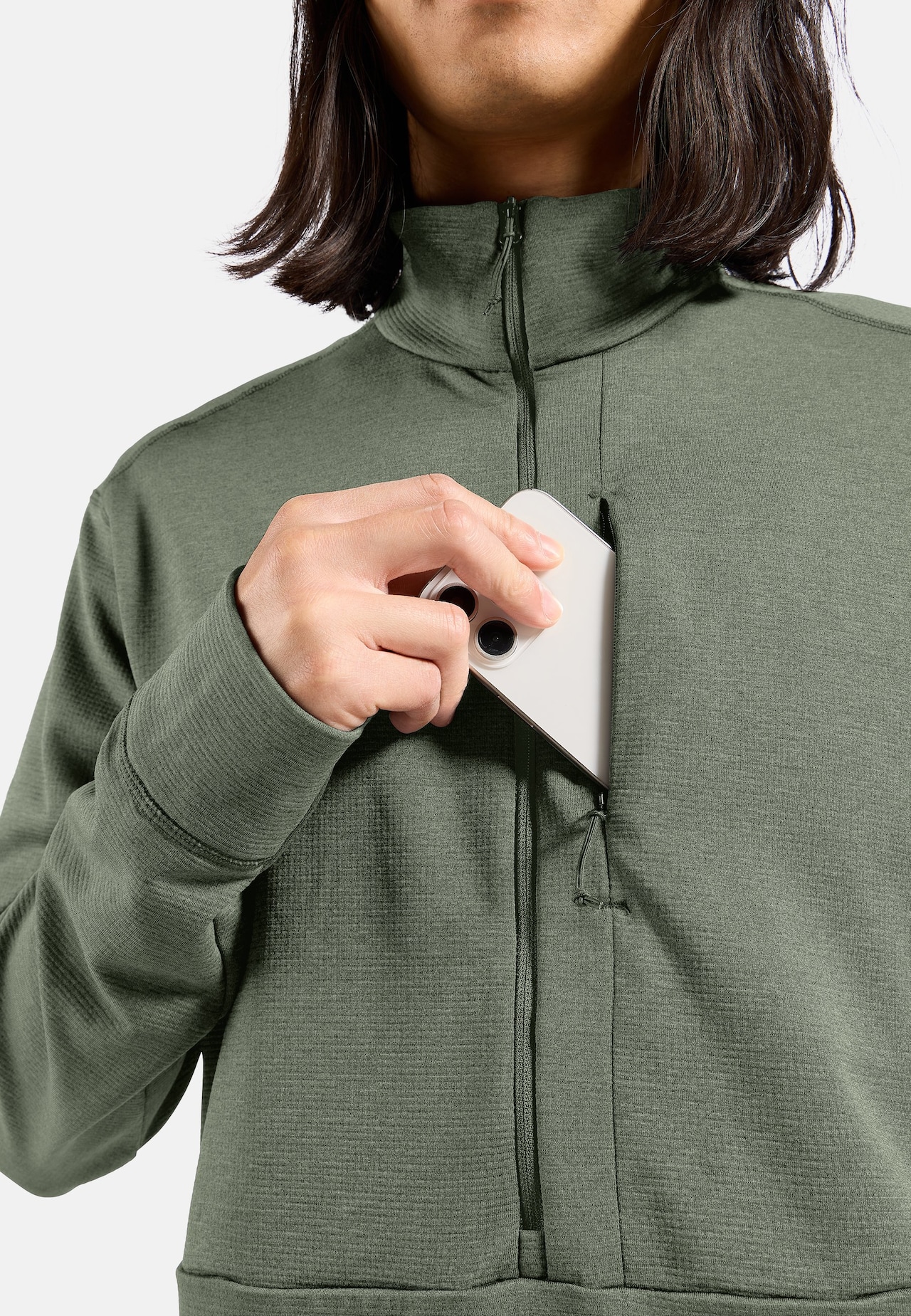 Grid Fleece Mid Layer Half-Zip