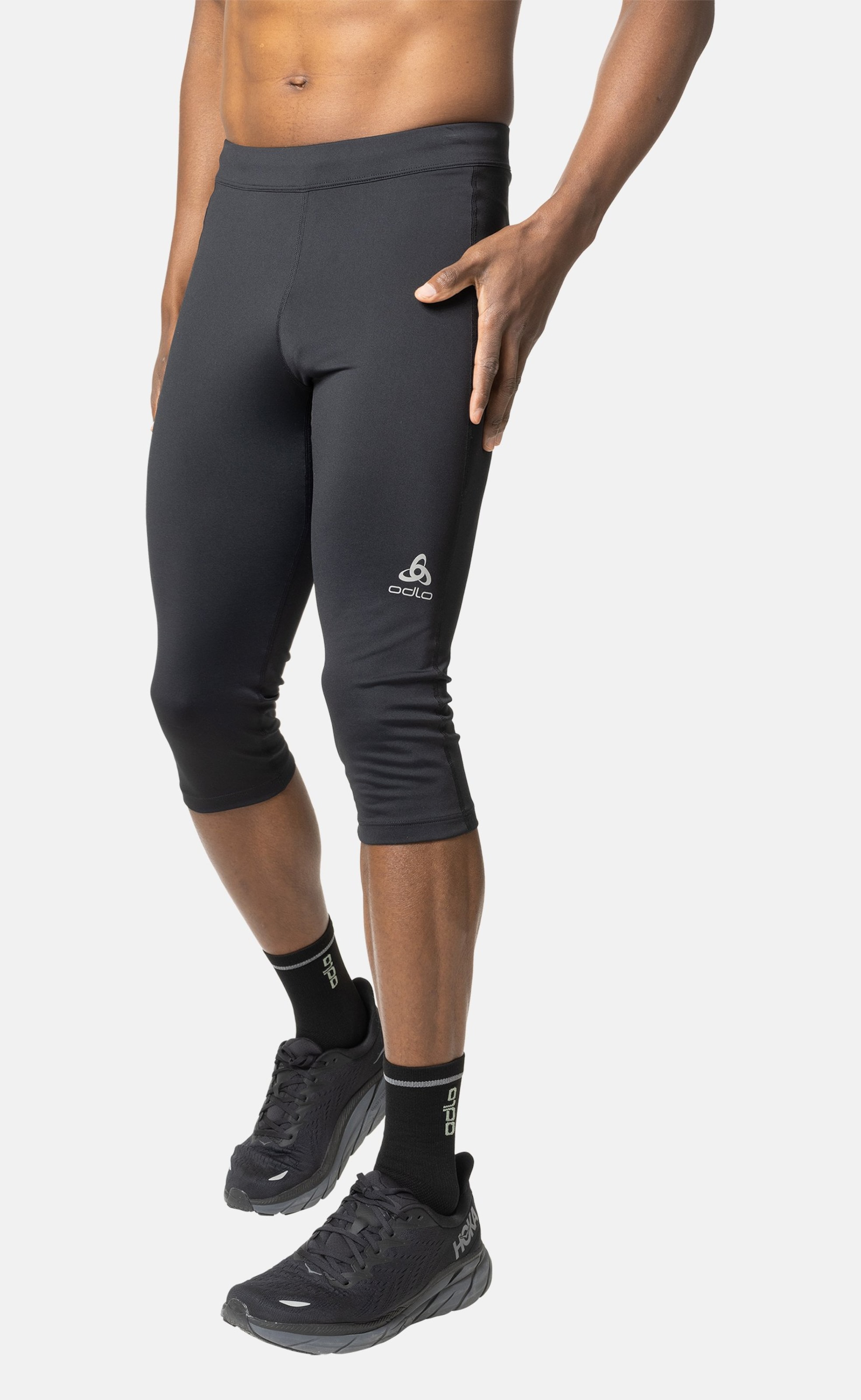 Odlo Essentials 3/4-Lauftights für Herren, S, schwarz