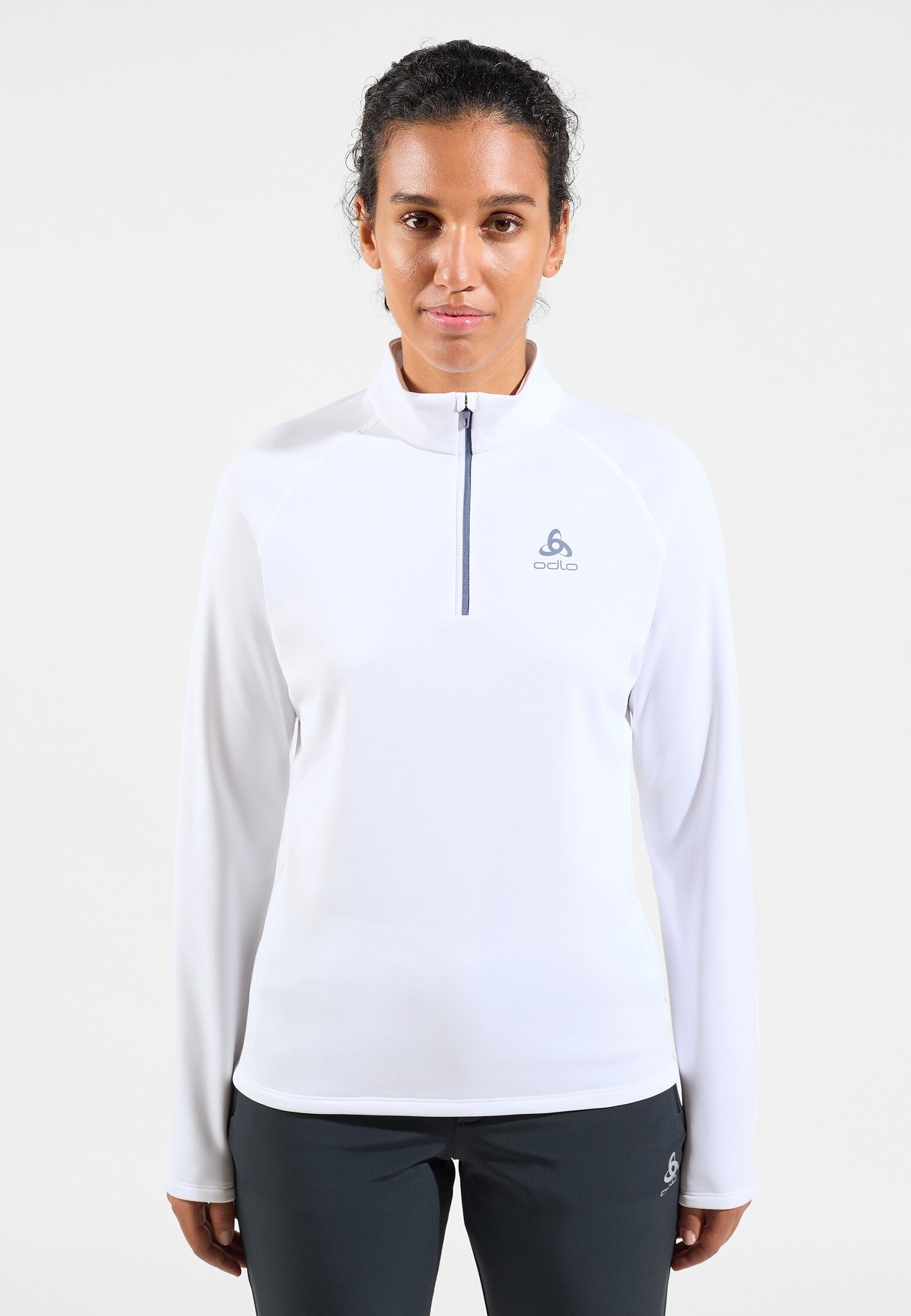 Pull à manches longues et col ½ zip Besso